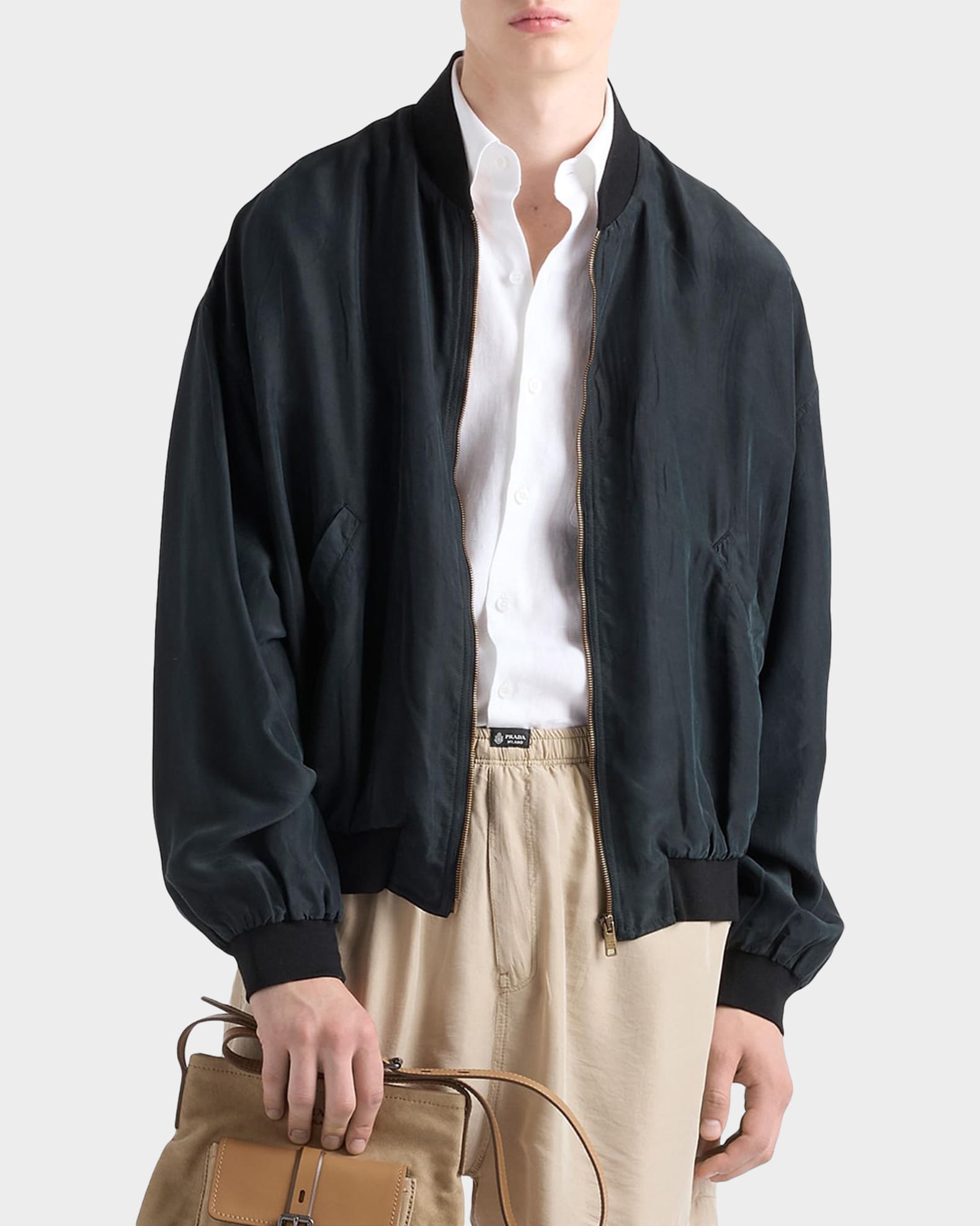 Prada Men's Button-Front Linen shirt | Neiman Marcus