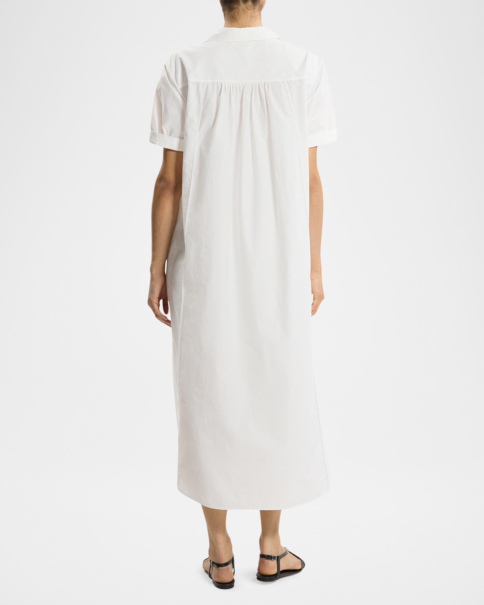 popover formal dress Theory Women's Gathered Easy Pullover - White product_type_Clothing / Textile