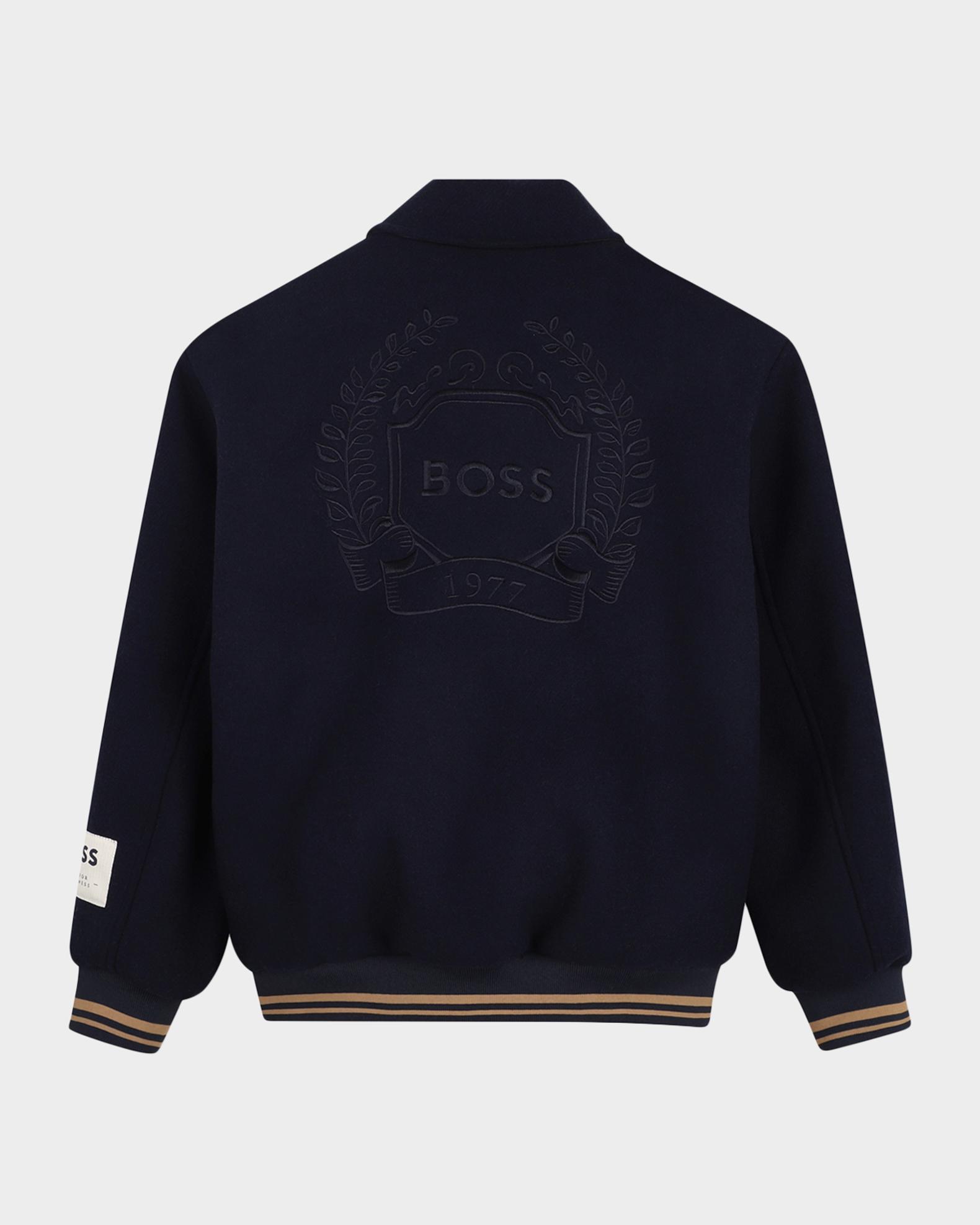 BOSS Jr.様 BOSS Boy's Logo Embroidered Bomber Jacket, Size 4-14 | Neiman Marcus