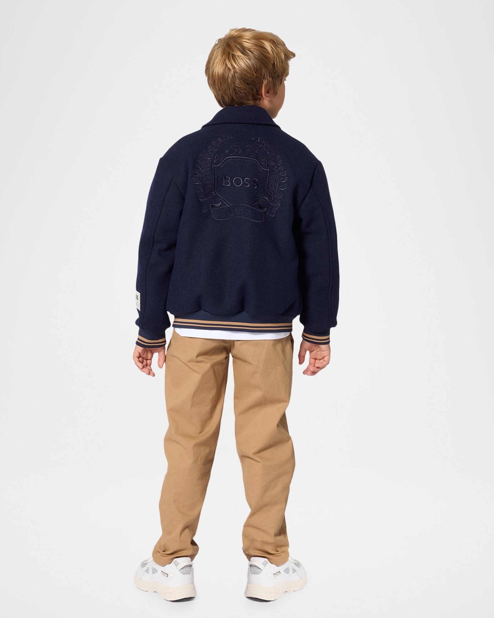 BOSS Boy's Logo Embroidered Bomber Jacket, Size 4-14 | Neiman Marcus
