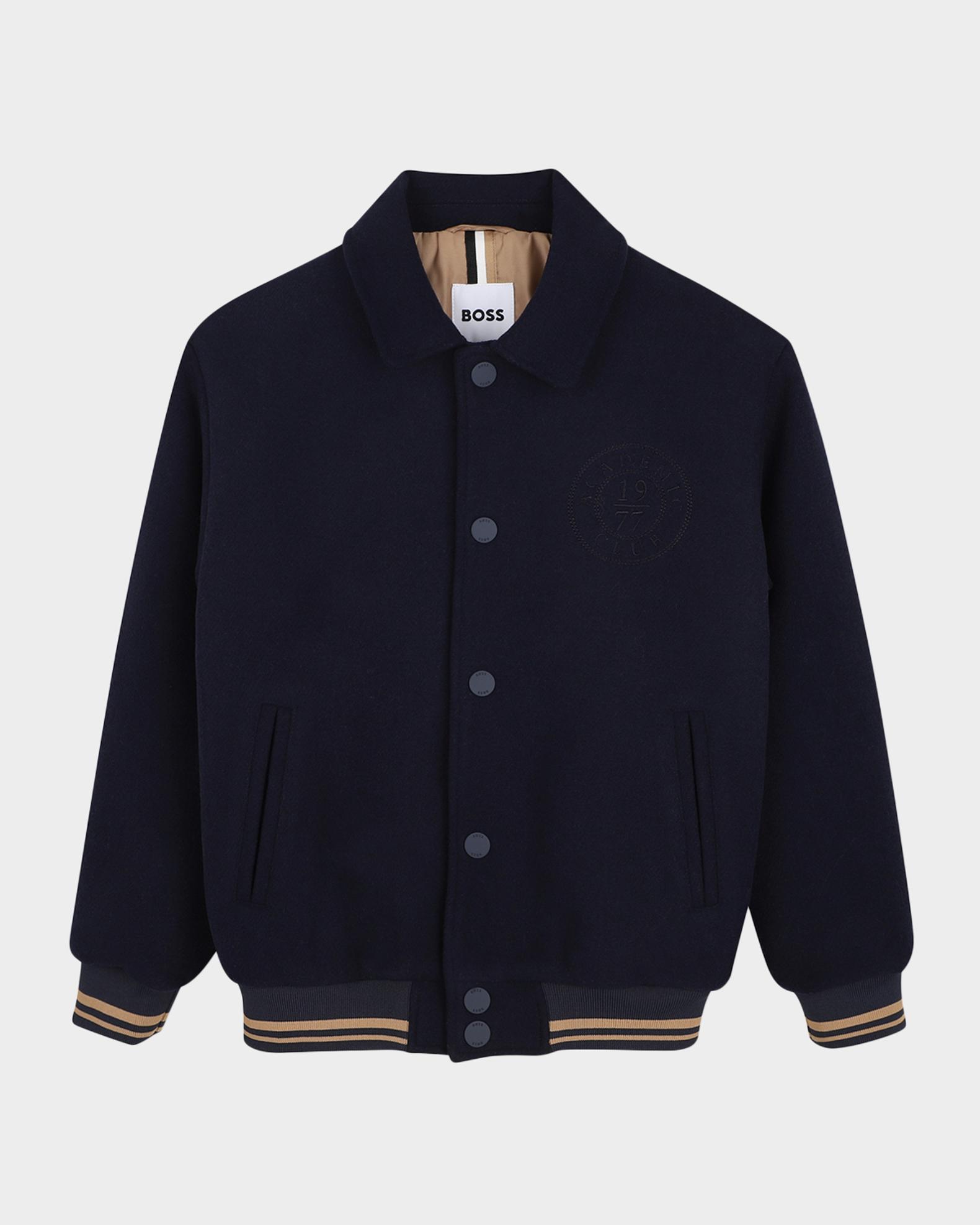 BOSS Boy's Logo Embroidered Bomber Jacket, Size 4-14 | Neiman Marcus