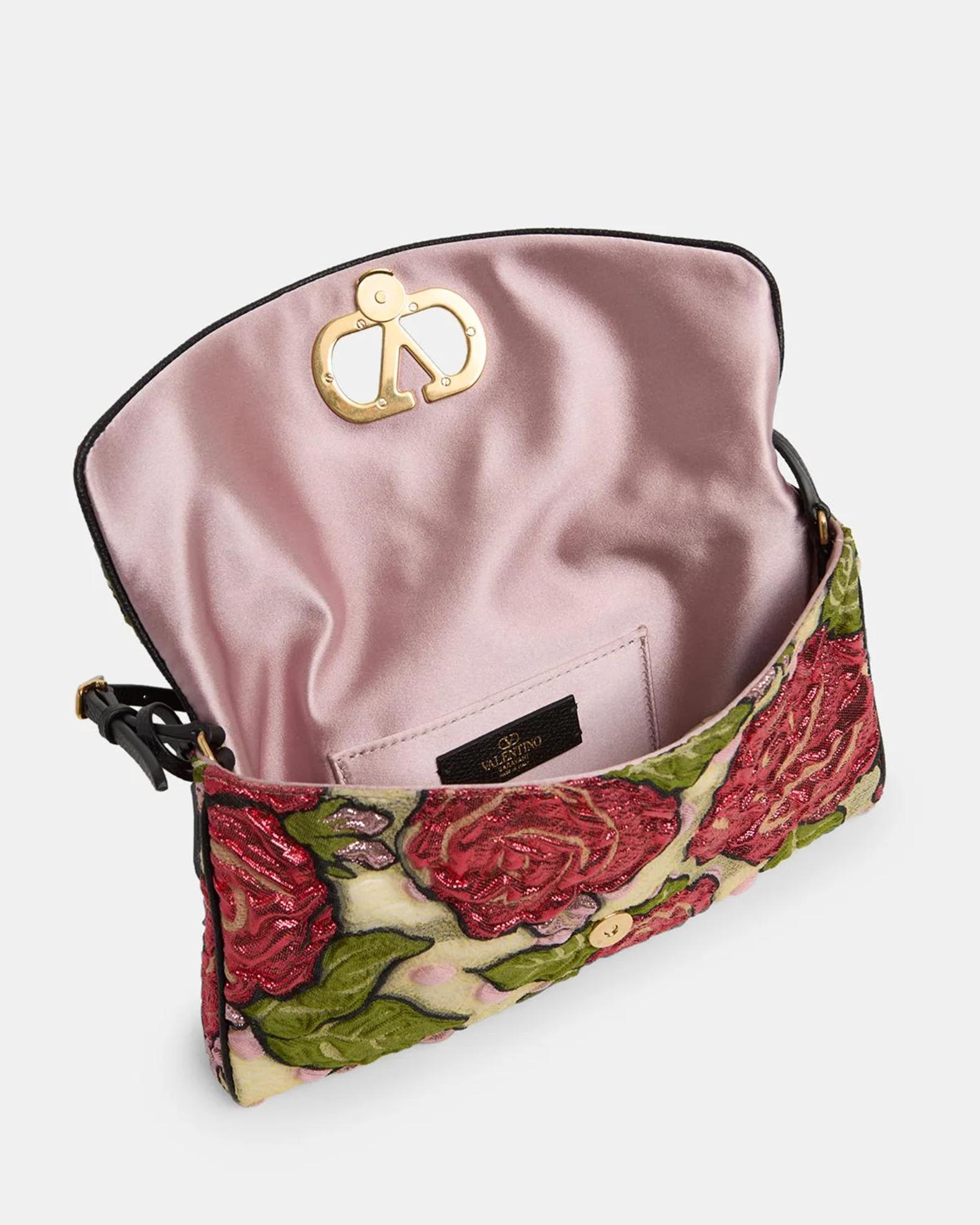 Valentino Garavani Small Floral Jacquard Shoulder Bag | Neiman Marcus