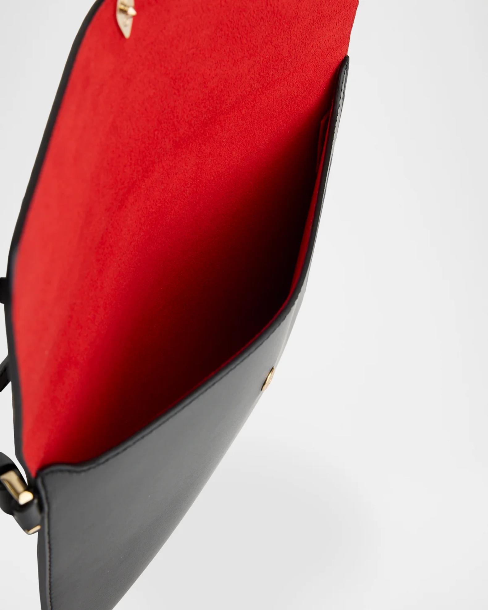 Christian Louboutin Bettina Flat Leather Pouch Bag | Neiman Marcus