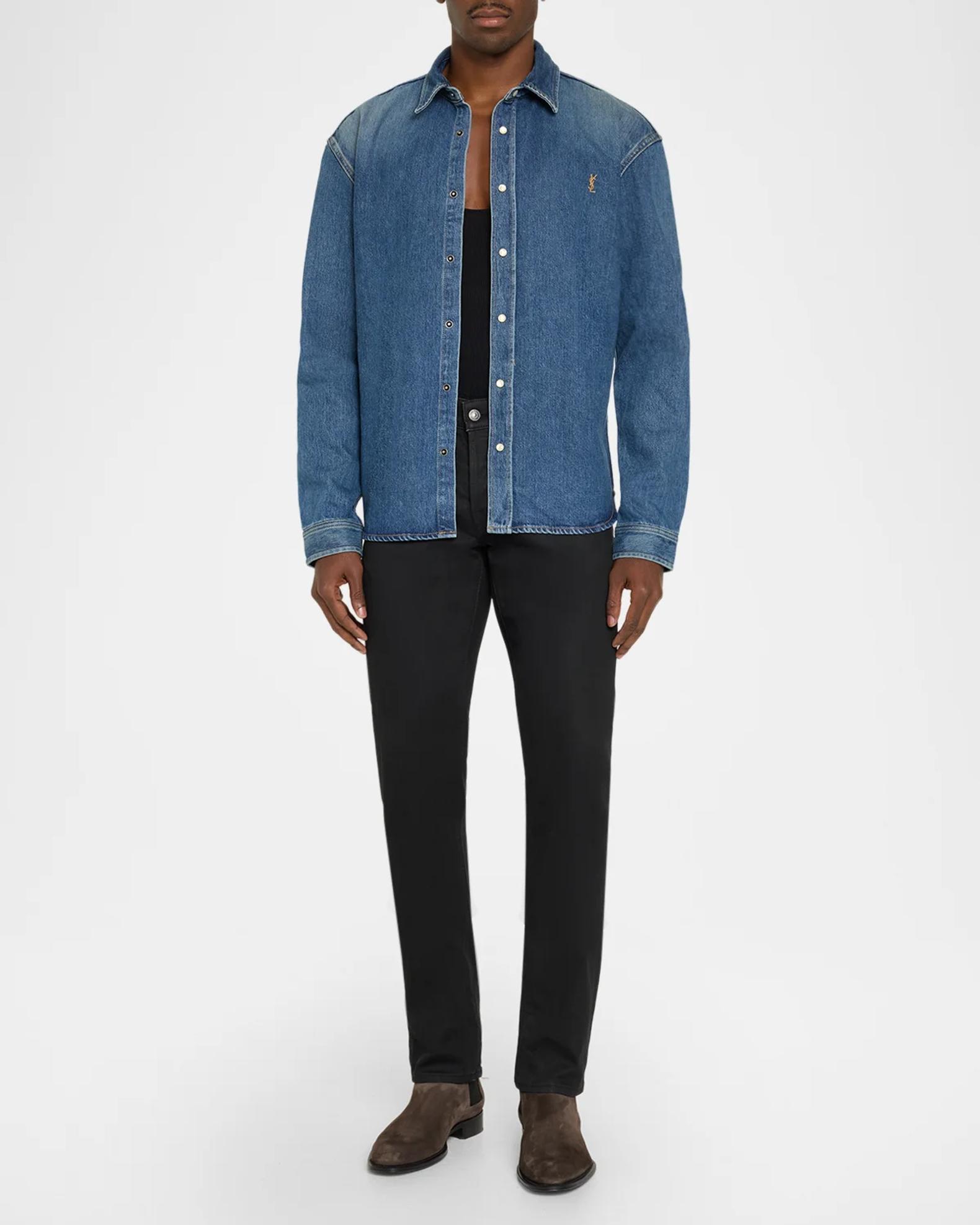 Saint Laurent Men's Wyatt Suede Chelsea Boots | Neiman Marcus