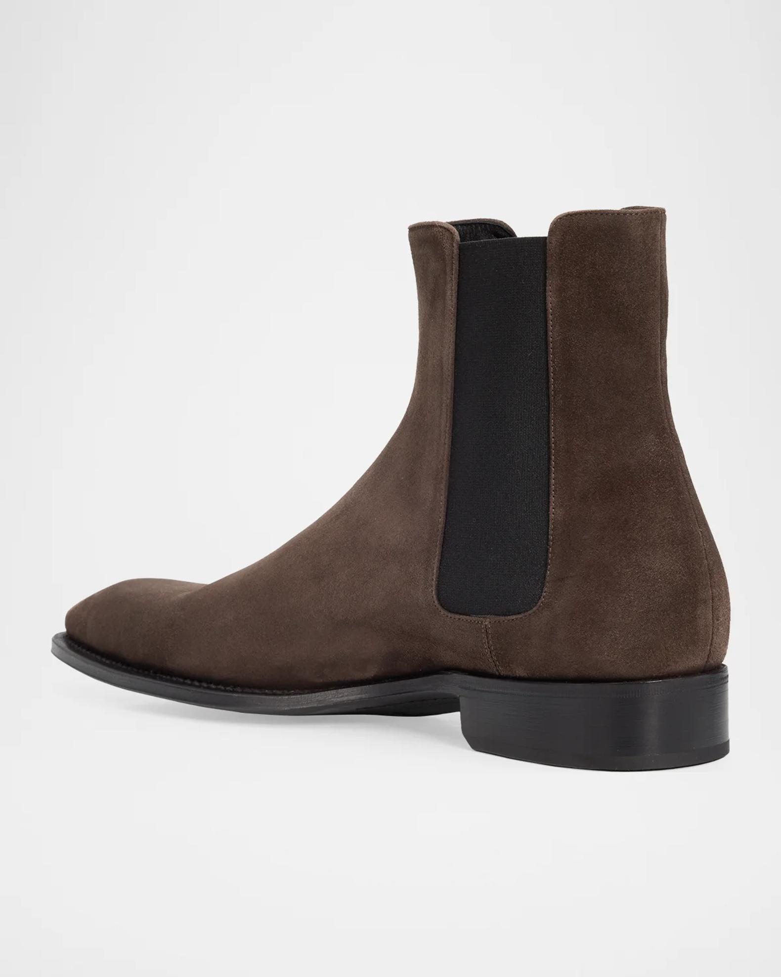 Saint Laurent Men's Wyatt Suede Chelsea Boots | Neiman Marcus