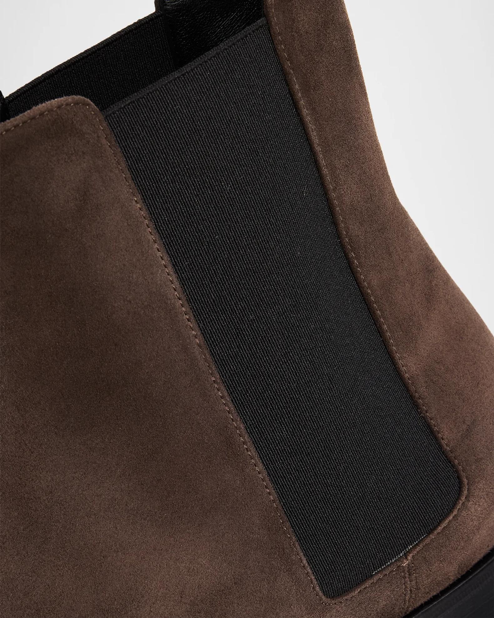 Saint Laurent Men's Wyatt Suede Chelsea Boots | Neiman Marcus