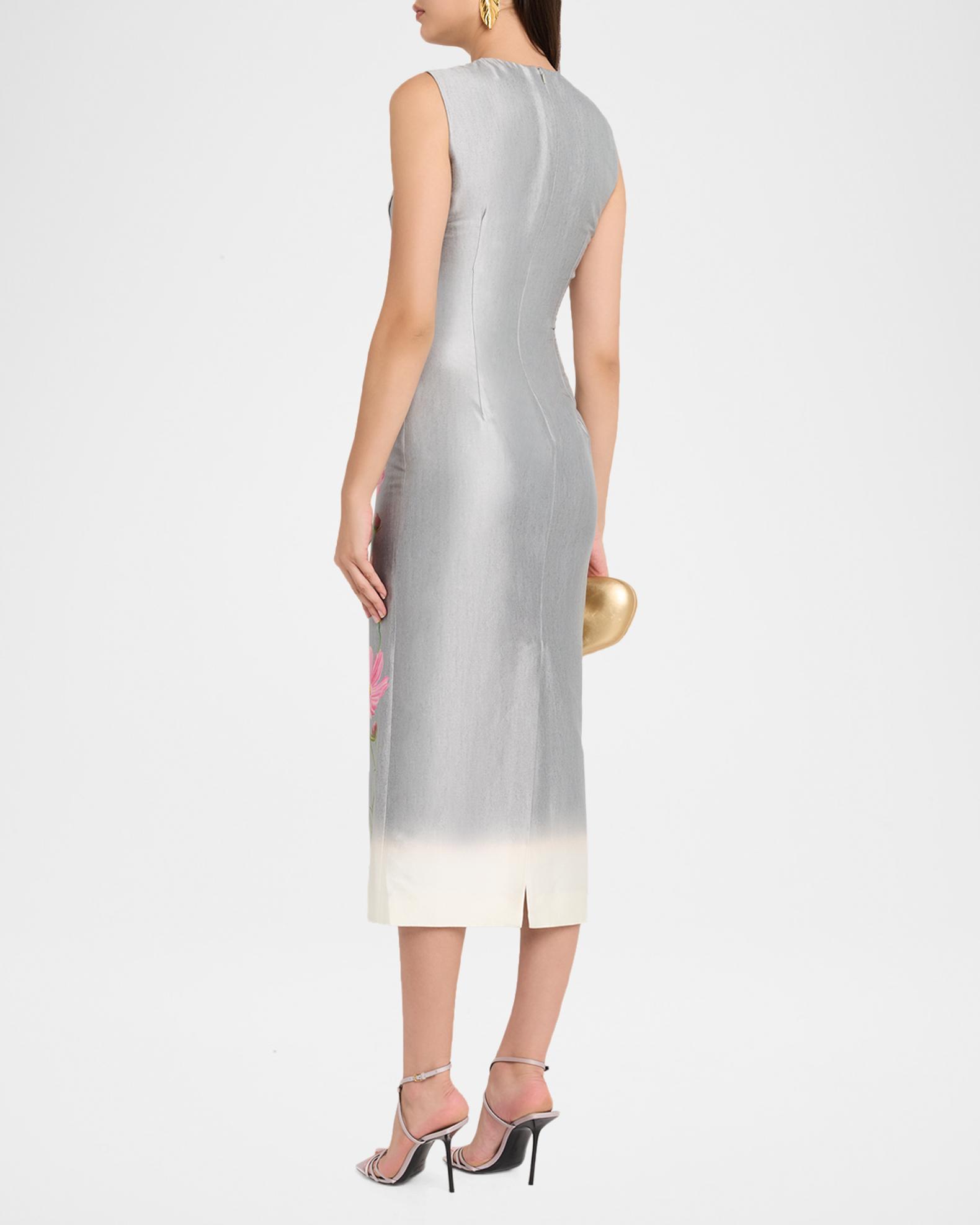 oscar de la renta grey dress Cosmos Mikado Day - Pink/Grey oscardelarenta butterfly dress