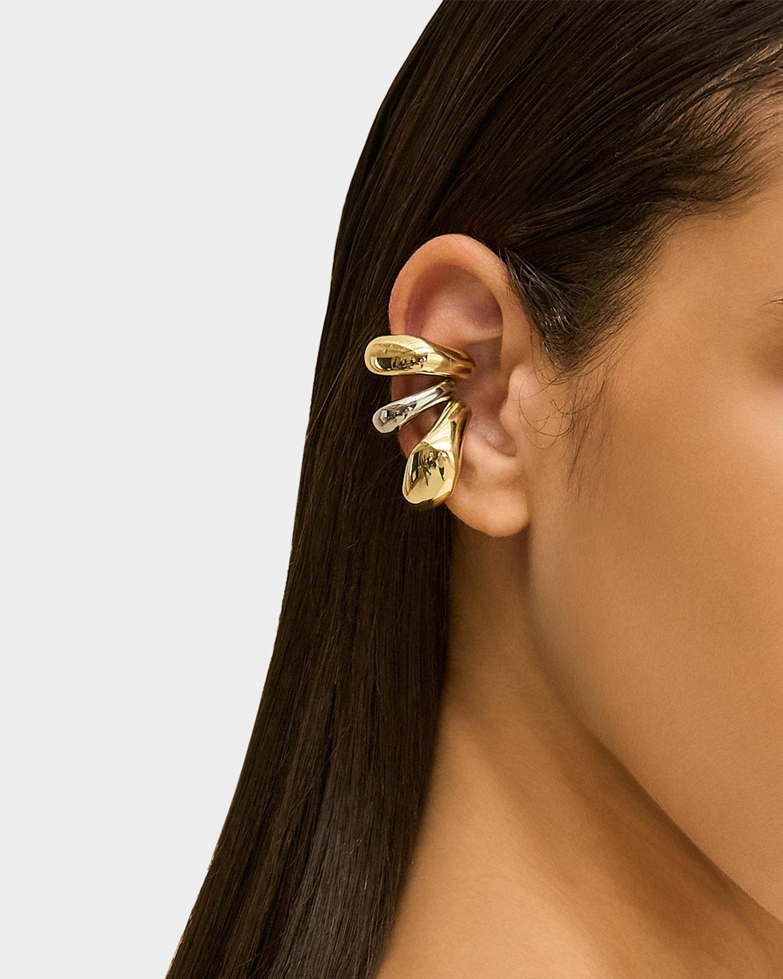 Cult Gaia Solene 3-Piece Two-Tone Ear Cuff Set | Neiman Marcus