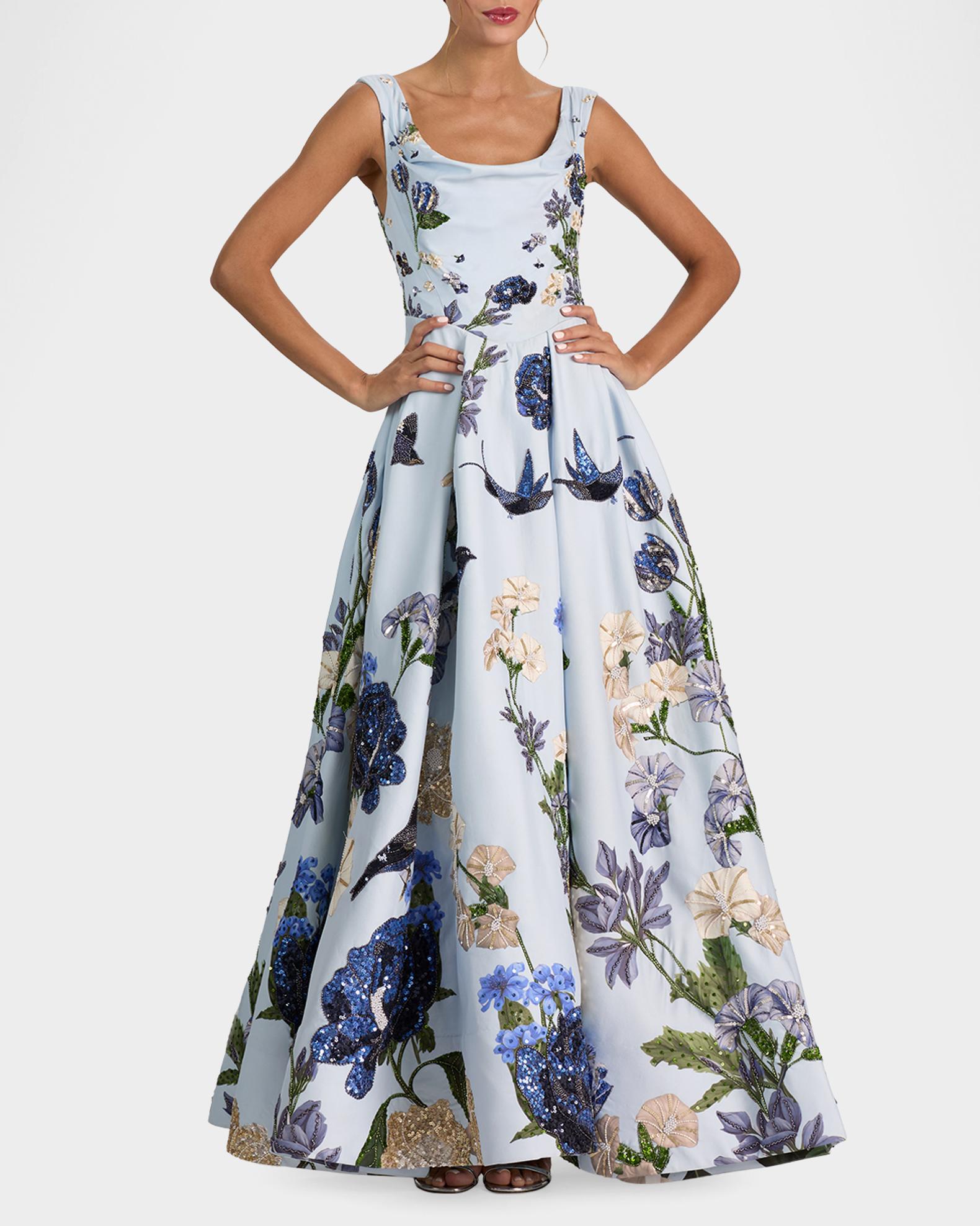 alice olivia formal dresses + Estrella Embellished Maxi Dress classic bride