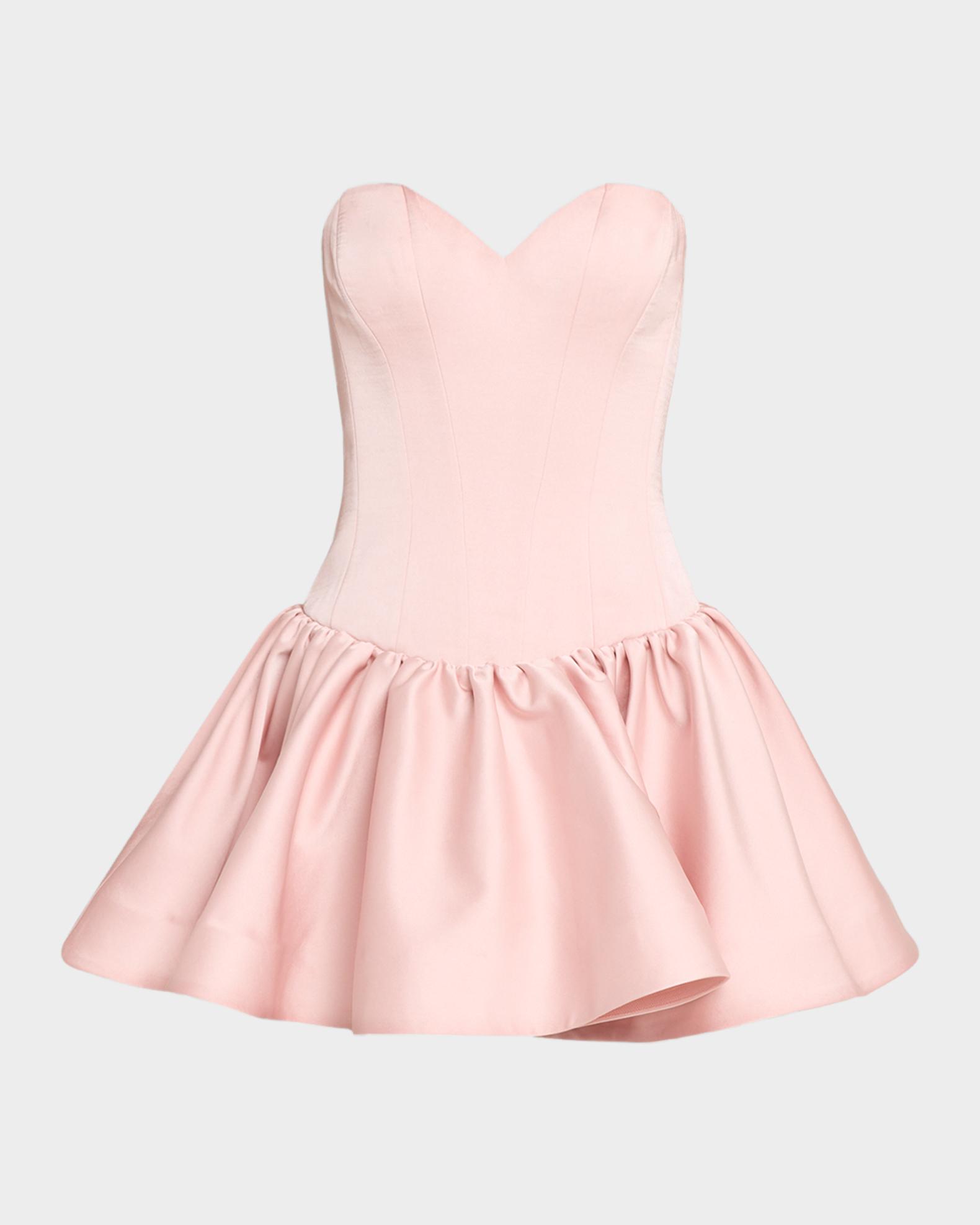 emma crepe structured sleeveless a-line mini dress HELSI Sweetheart Strapless Fit & Flare Dress, Pink, Women's, XLRG Size:EU 48 or your next special __variant:belina-dress-wine Polka Dot Short Strapless