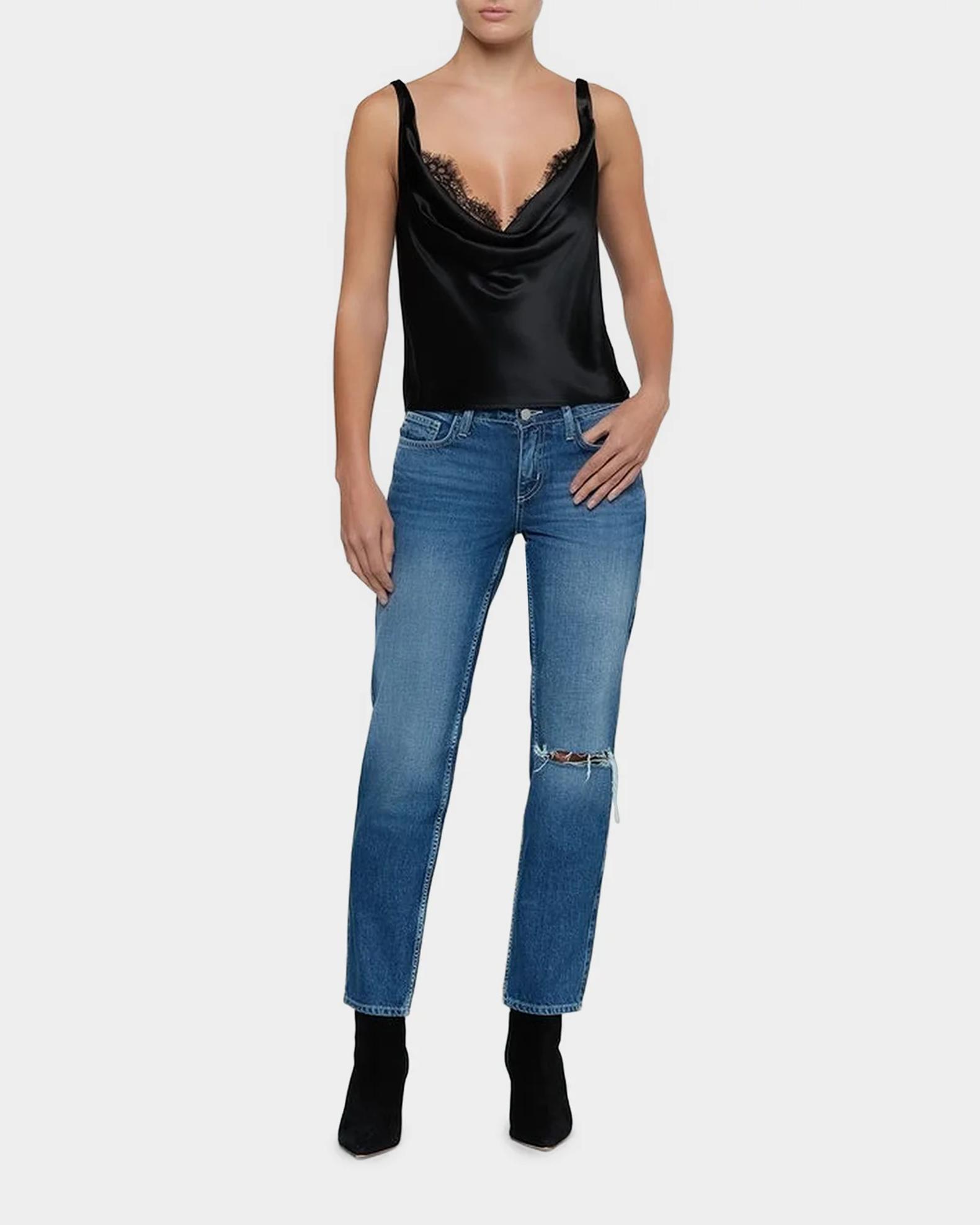 L'AGENCE Evadne Silk Lace Camisole | Neiman Marcus