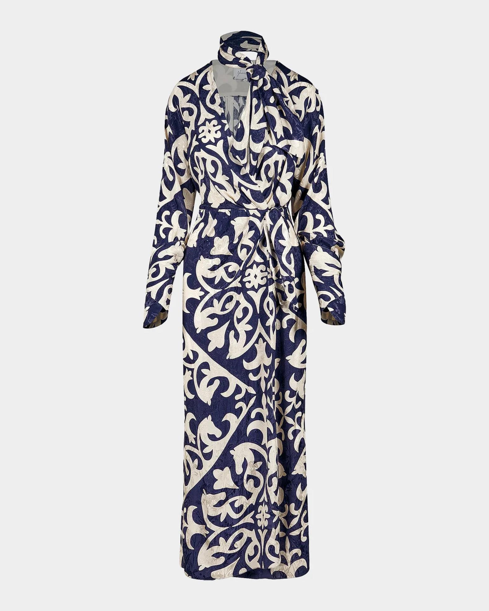 アンリ Johanna Ortiz Unmooring Silk Wrap Midi Dress | Neiman Marcus