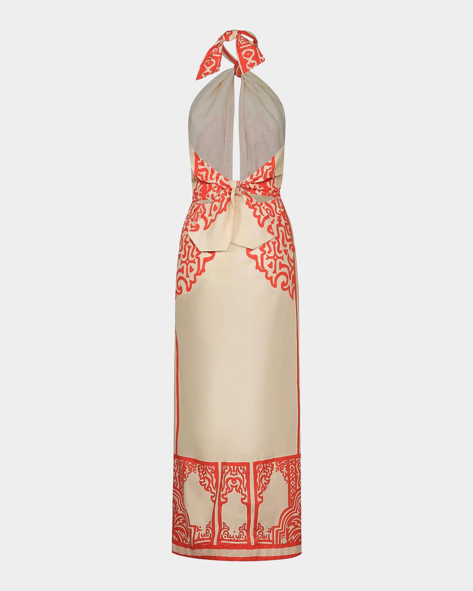 Johanna Ortiz Sunset Script Halter Maxi Dress | Neiman Marcus
