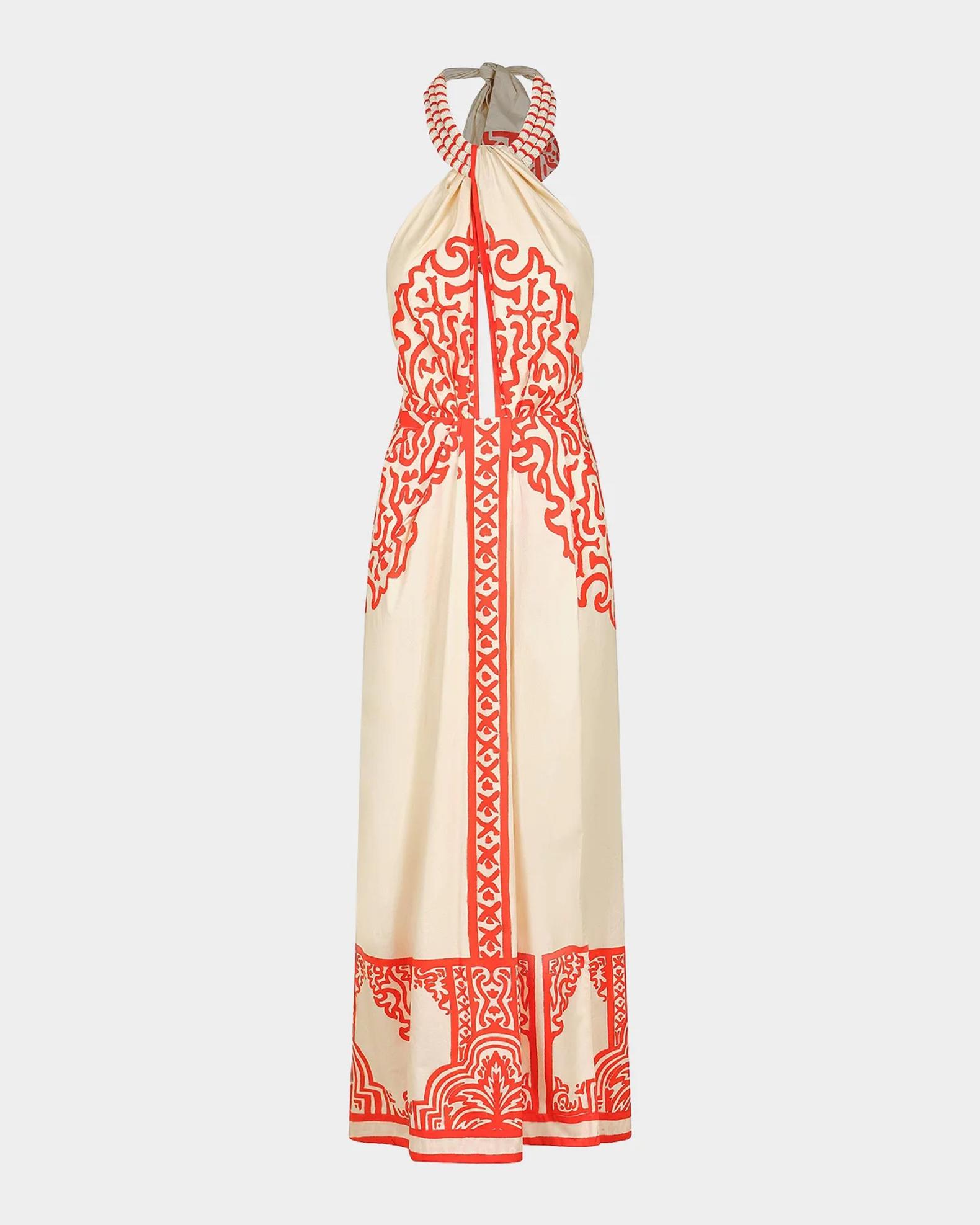 Johanna Ortiz Sunset Script Halter Maxi Dress | Neiman Marcus