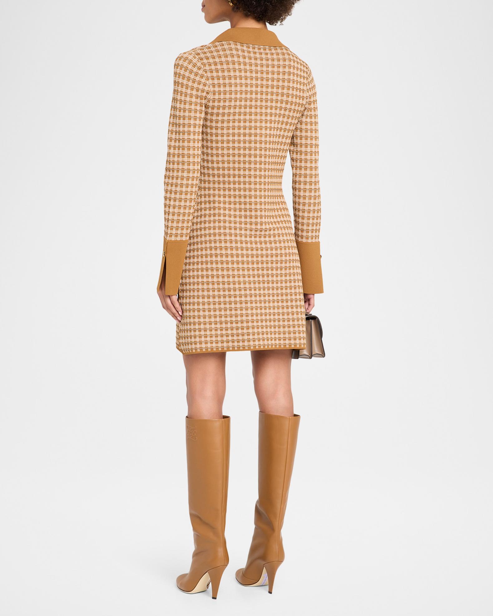 veronica beard brown gingham dress Celena Plaid Knit V-Neck Mini Mackey dress Size:18-24 Months (90cm) ameyl Berylove Women Chiffon Bridesmaid Lined bodice