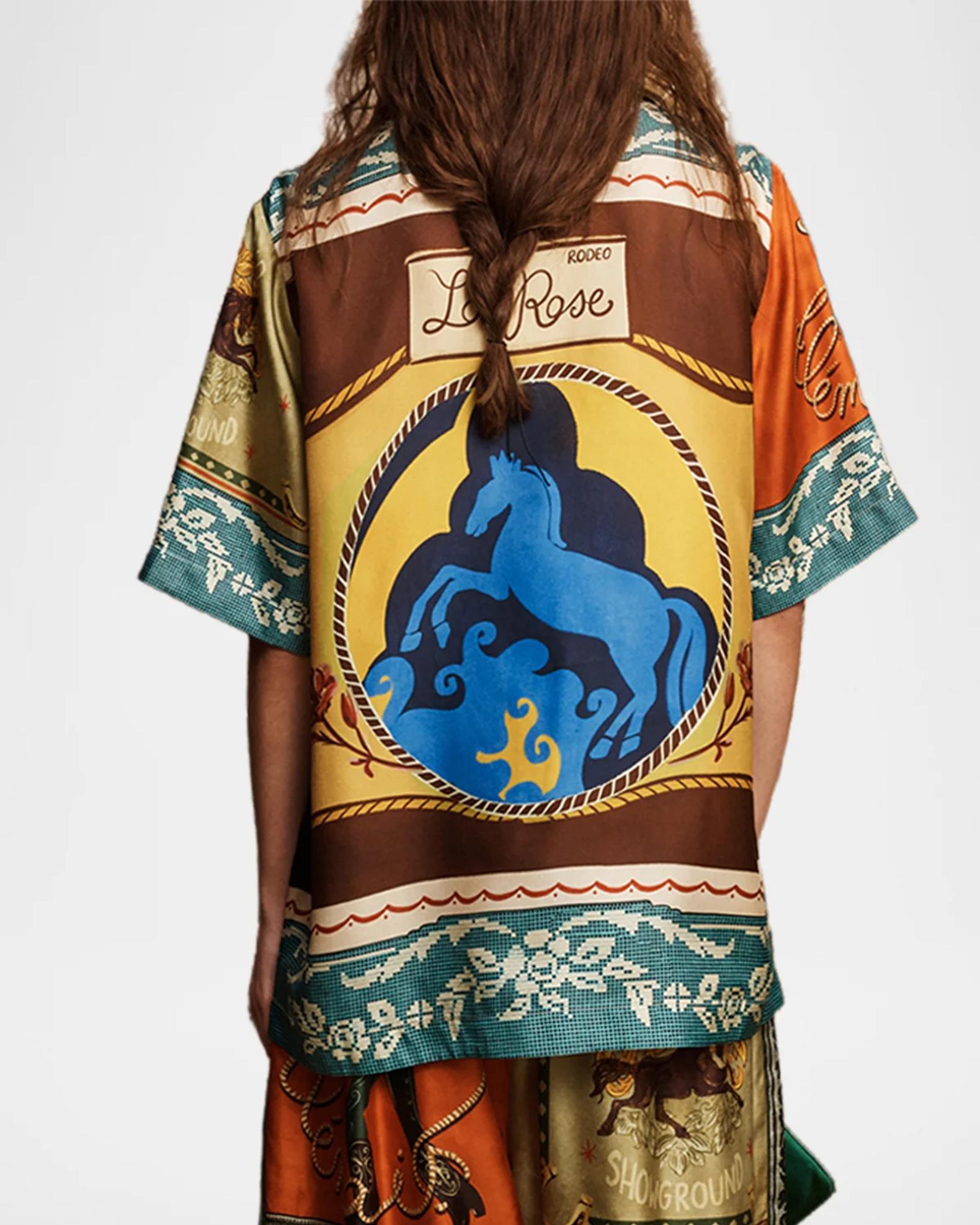 ALÉMAIS Ace Silk Button-Front Shirt | Neiman Marcus