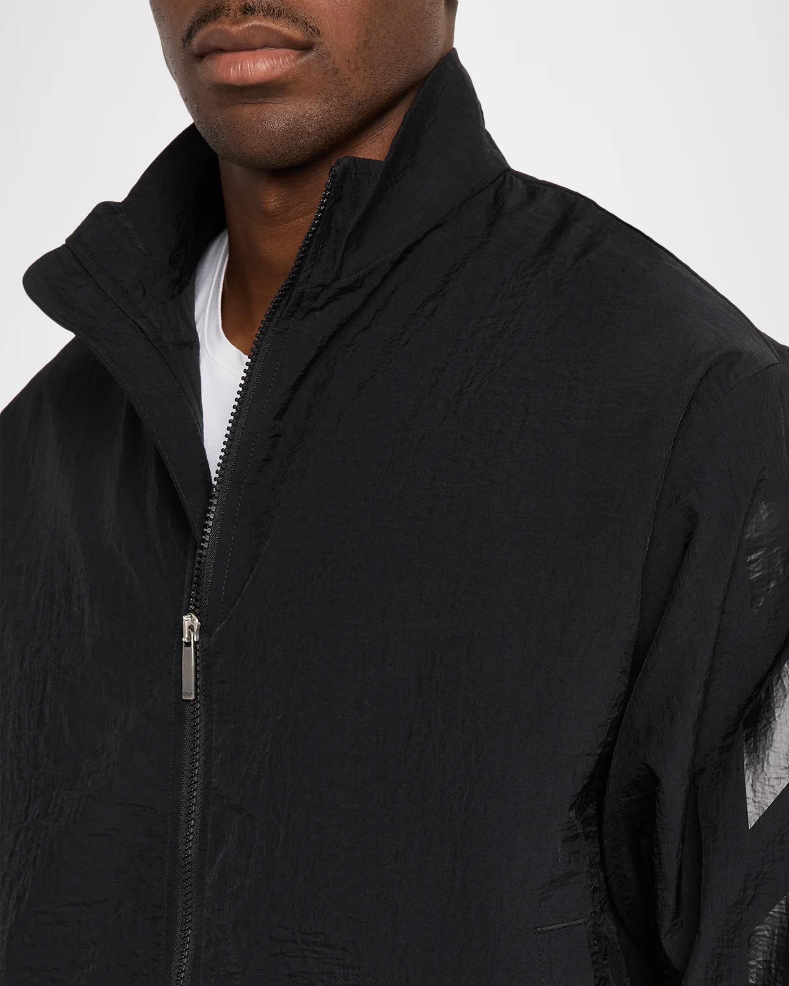 Off-White Men's Glossy Arrow Nylon Track Jacket | Neiman Marcus