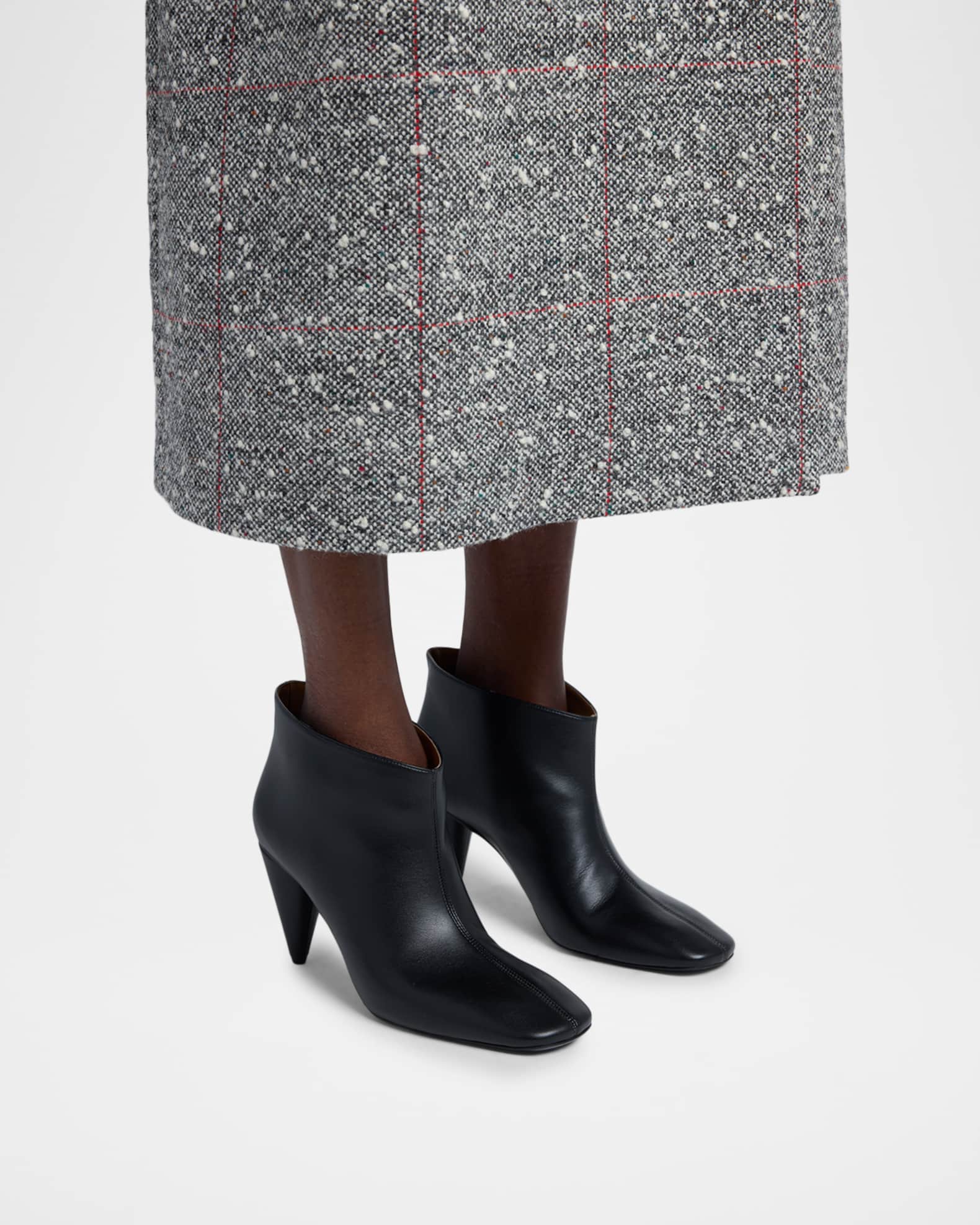 Stella McCartney 80MM Faux-Fur Cuff Ankle Boots | Neiman Marcus