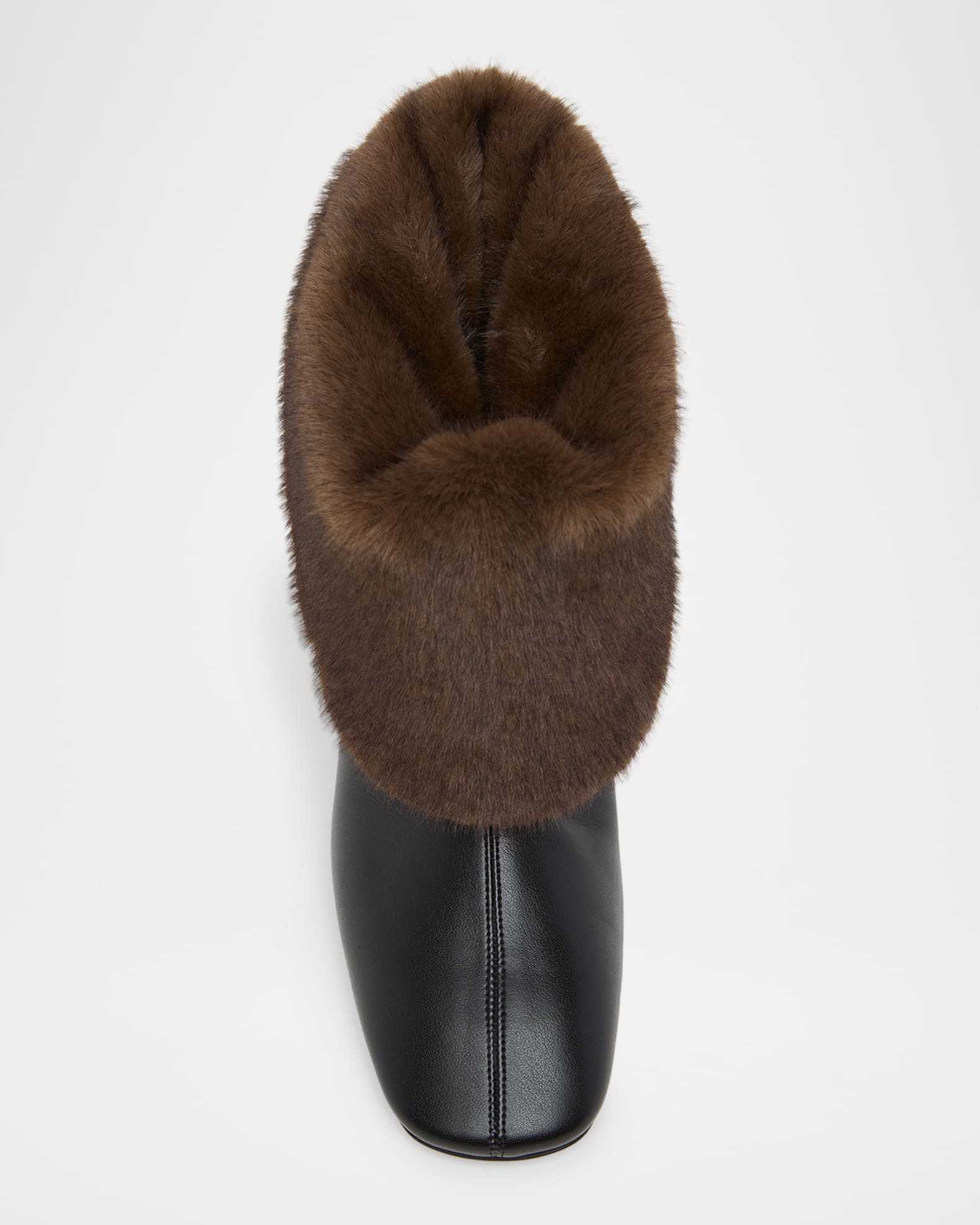 Stella McCartney 80MM Faux-Fur Cuff Ankle Boots | Neiman Marcus