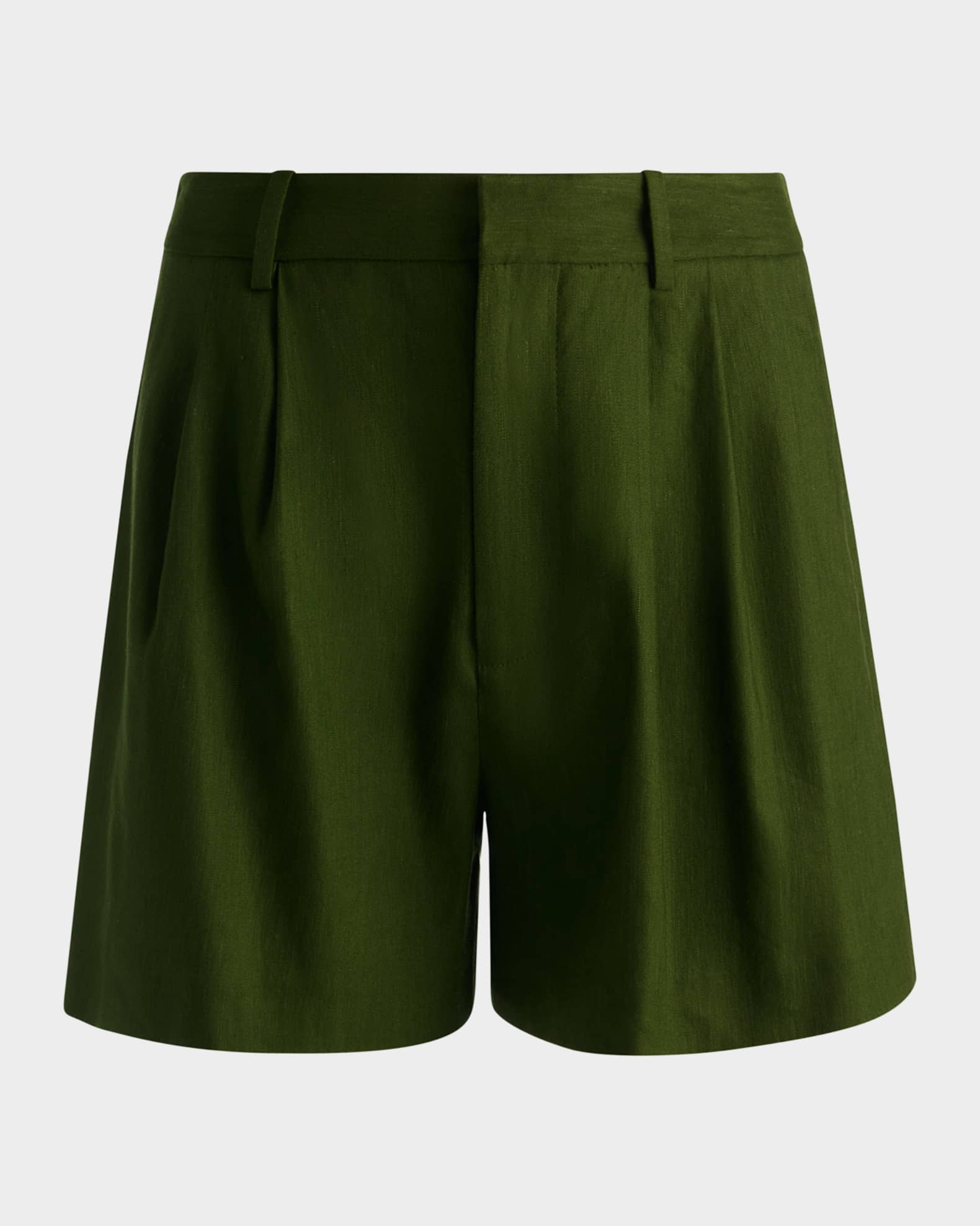 ALICE + OLIVIA Conry Relaxed Linen Shorts | Neiman Marcus