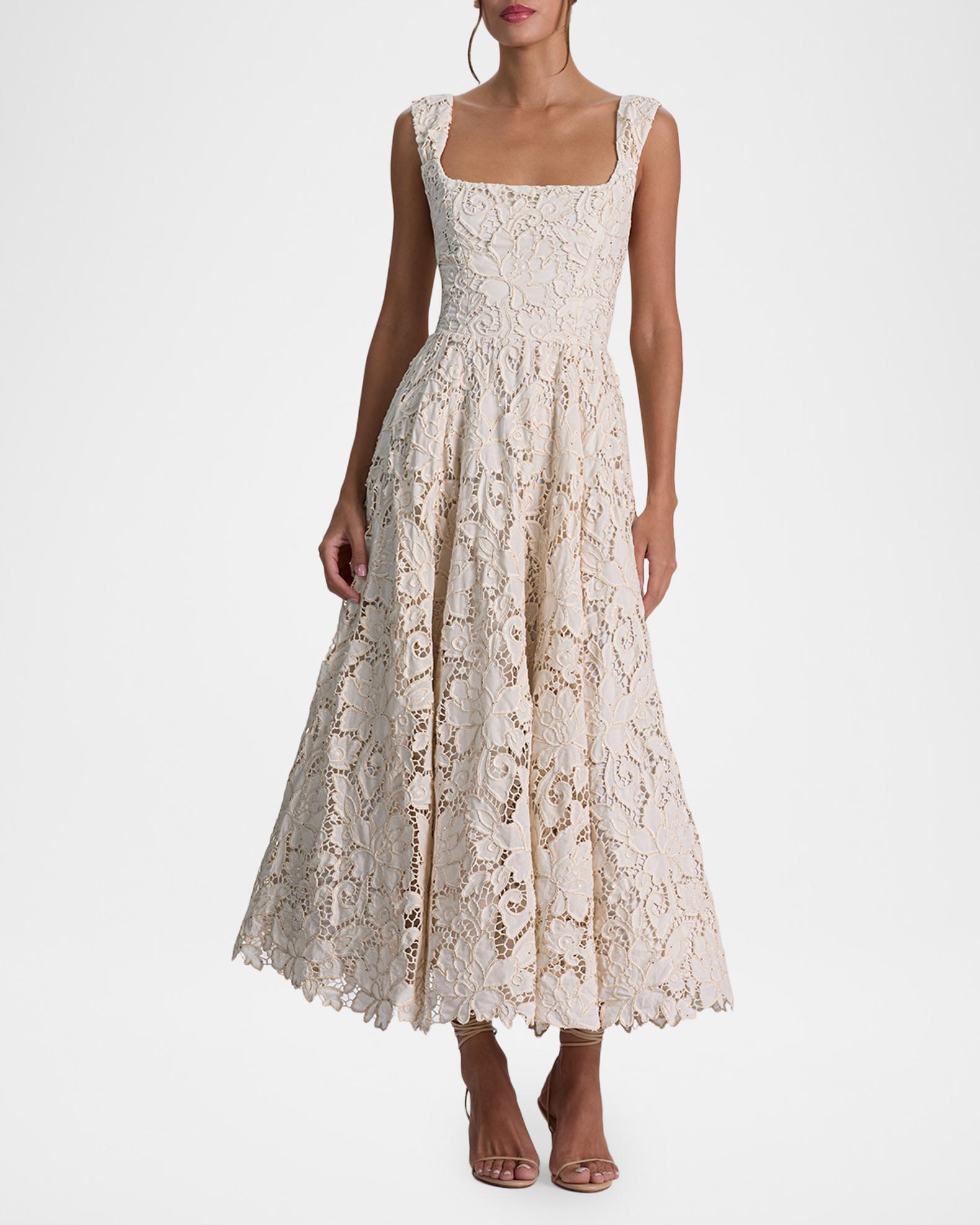 ワンピース andmary alice long dress ALICE + OLIVIA Esma Floral Embroidered Maxi Dress | Neiman Marcus