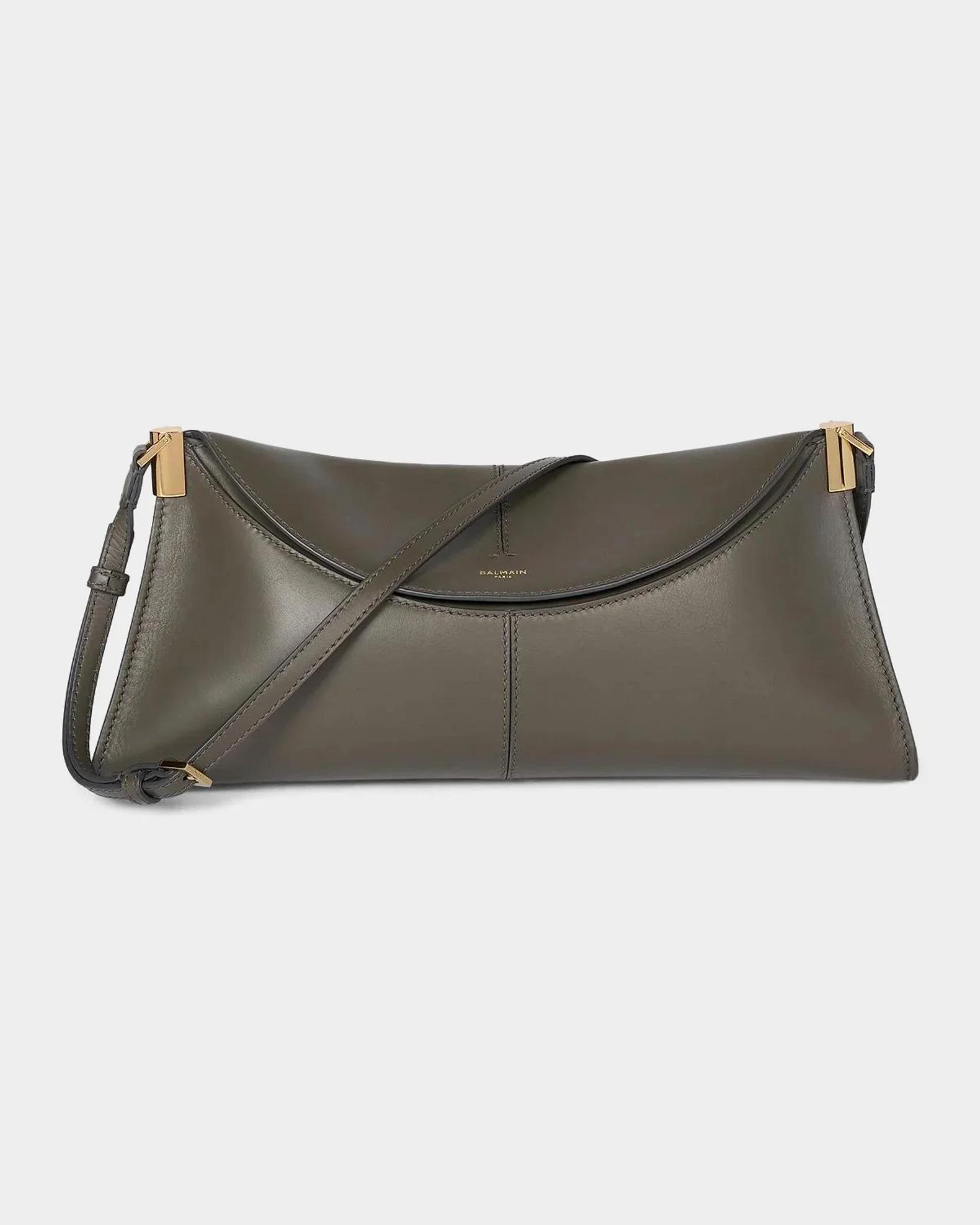 Balmain 64-83 Medium Leather Shoulder Bag | Neiman Marcus