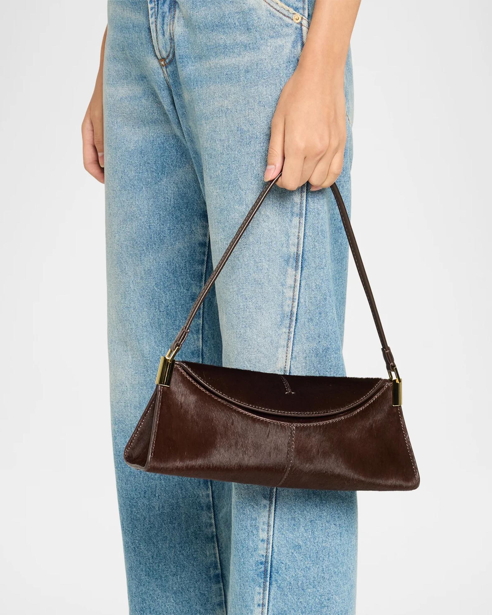 Balmain 64-83 Small Pony Hair Shoulder Bag | Neiman Marcus