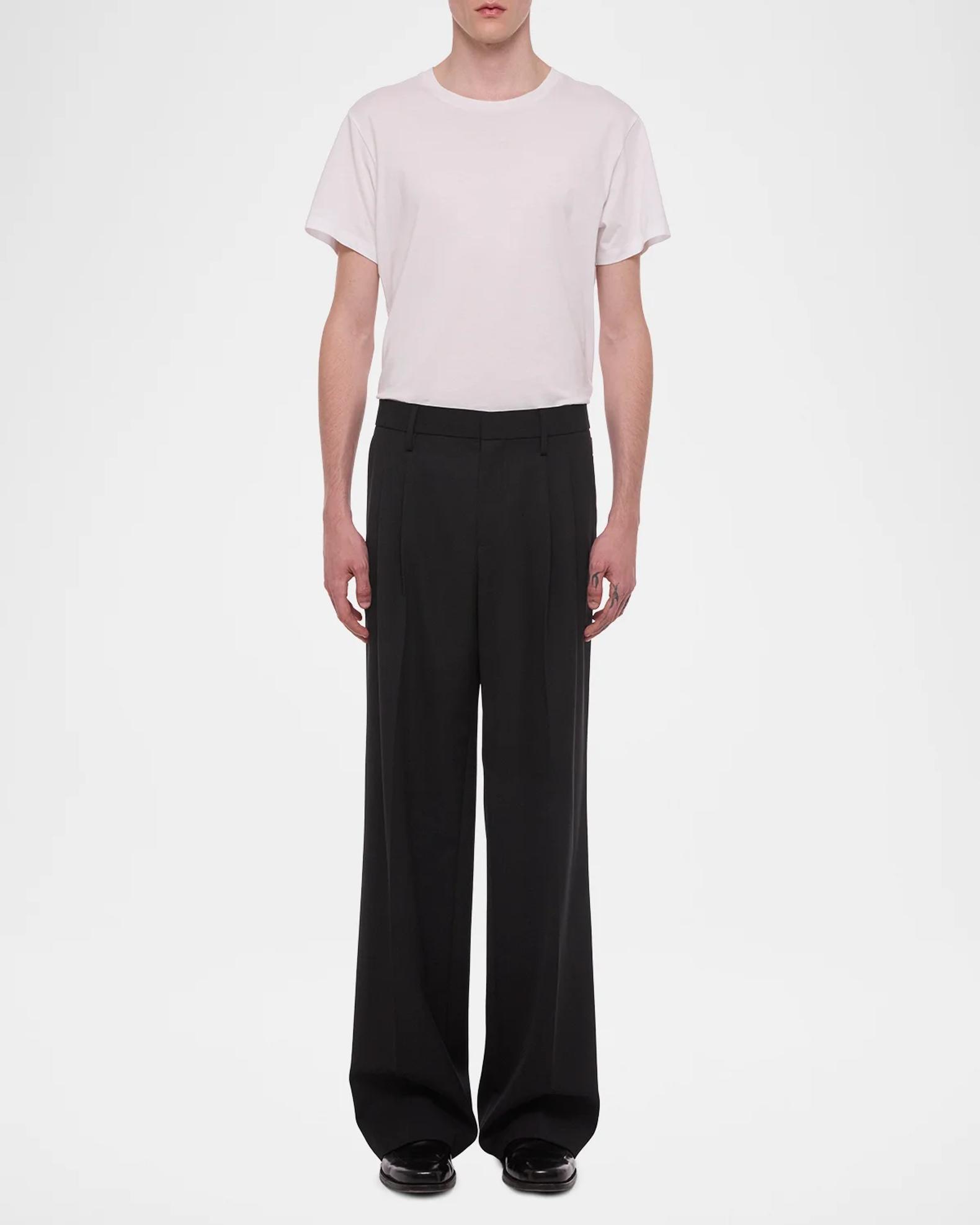 Helmut Lang Men's Pleated Wool Pants | Neiman Marcus