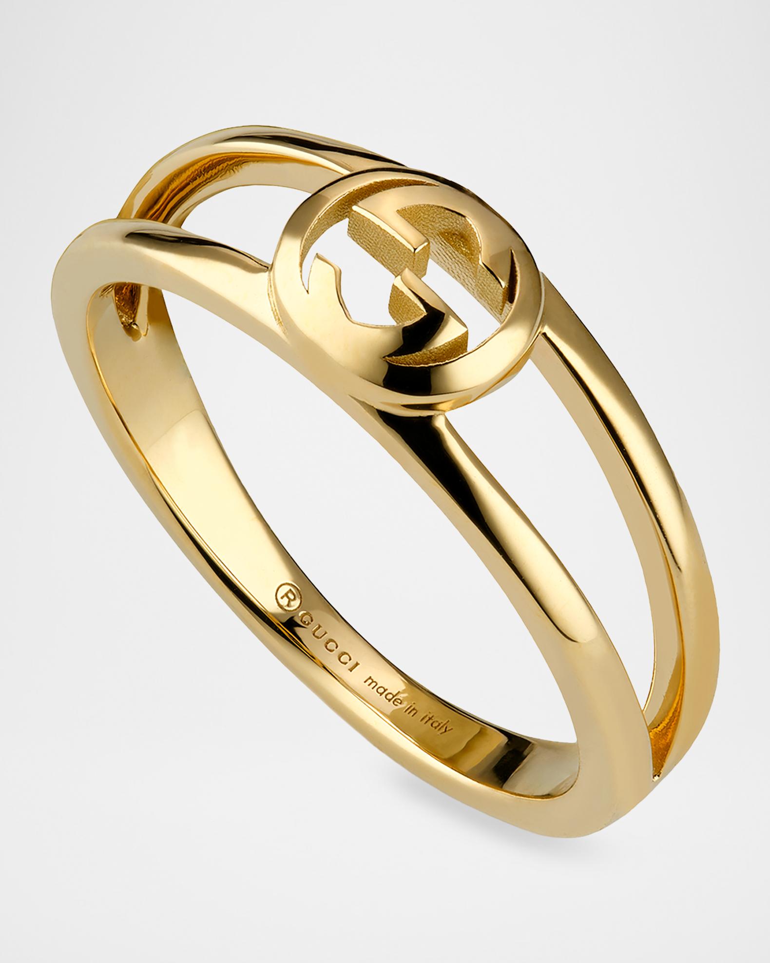 Gucci Gucci Interlocking 18K Yellow Gold Ring | Neiman Marcus