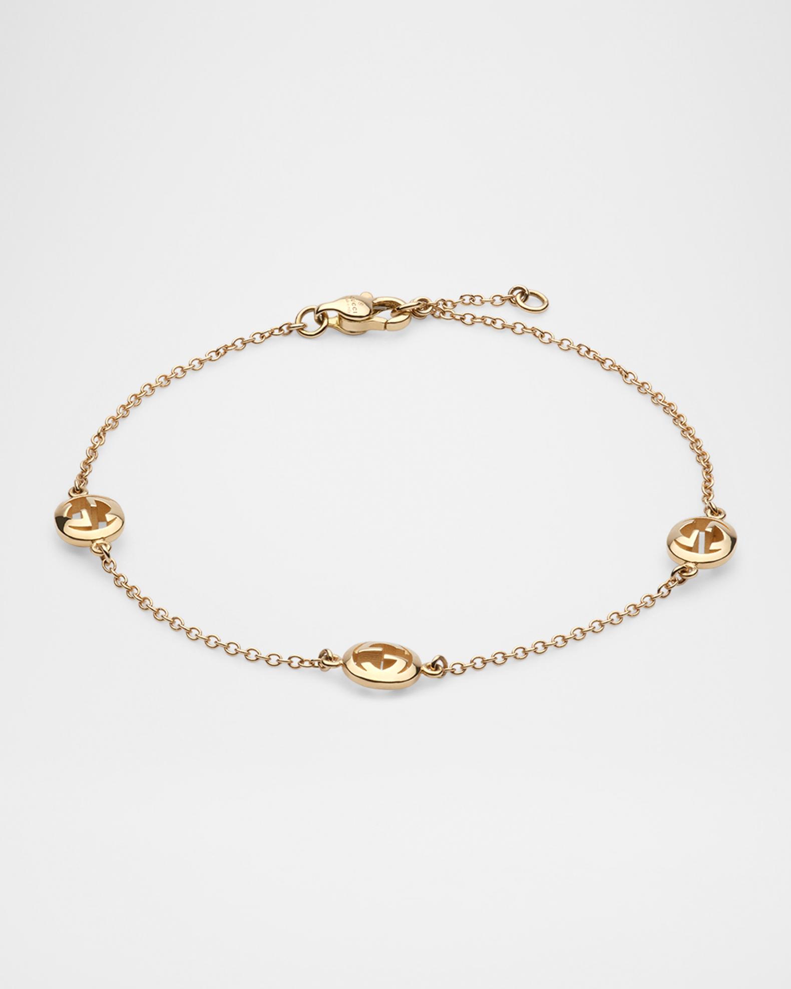 Gucci Gucci Interlocking 18K Yellow Gold Chain Bracelet | Neiman Marcus