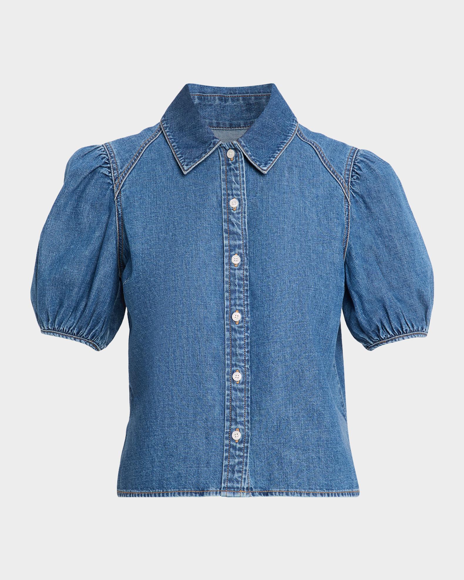 Veronica Beard Leandor Denim Shirt | Neiman Marcus