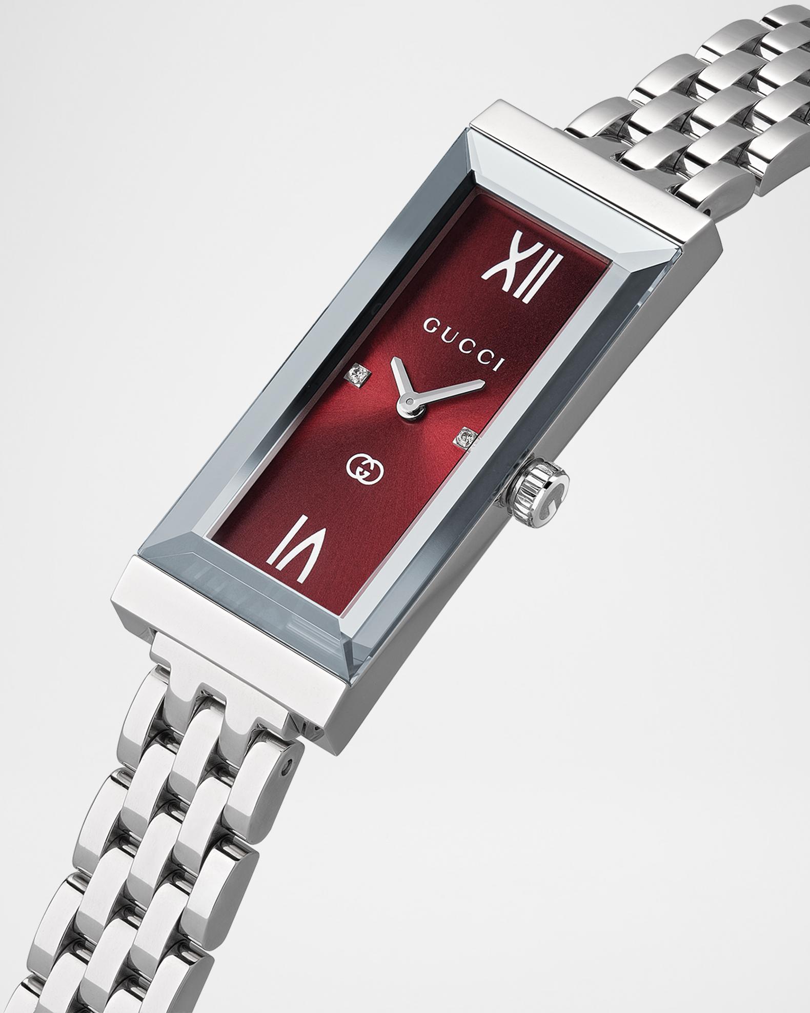 Gucci G-Frame 14x34mm Watch, Red Burgundy | Neiman Marcus