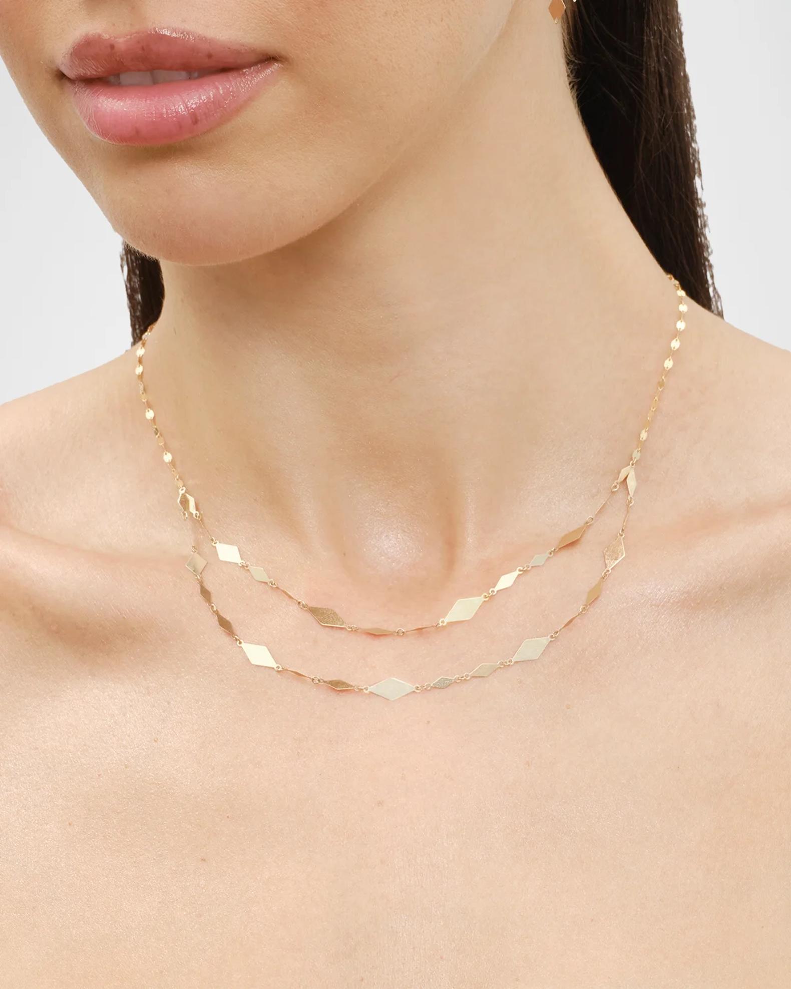 LANA 14K Double-Strand Geometric Chain Necklace | Neiman Marcus