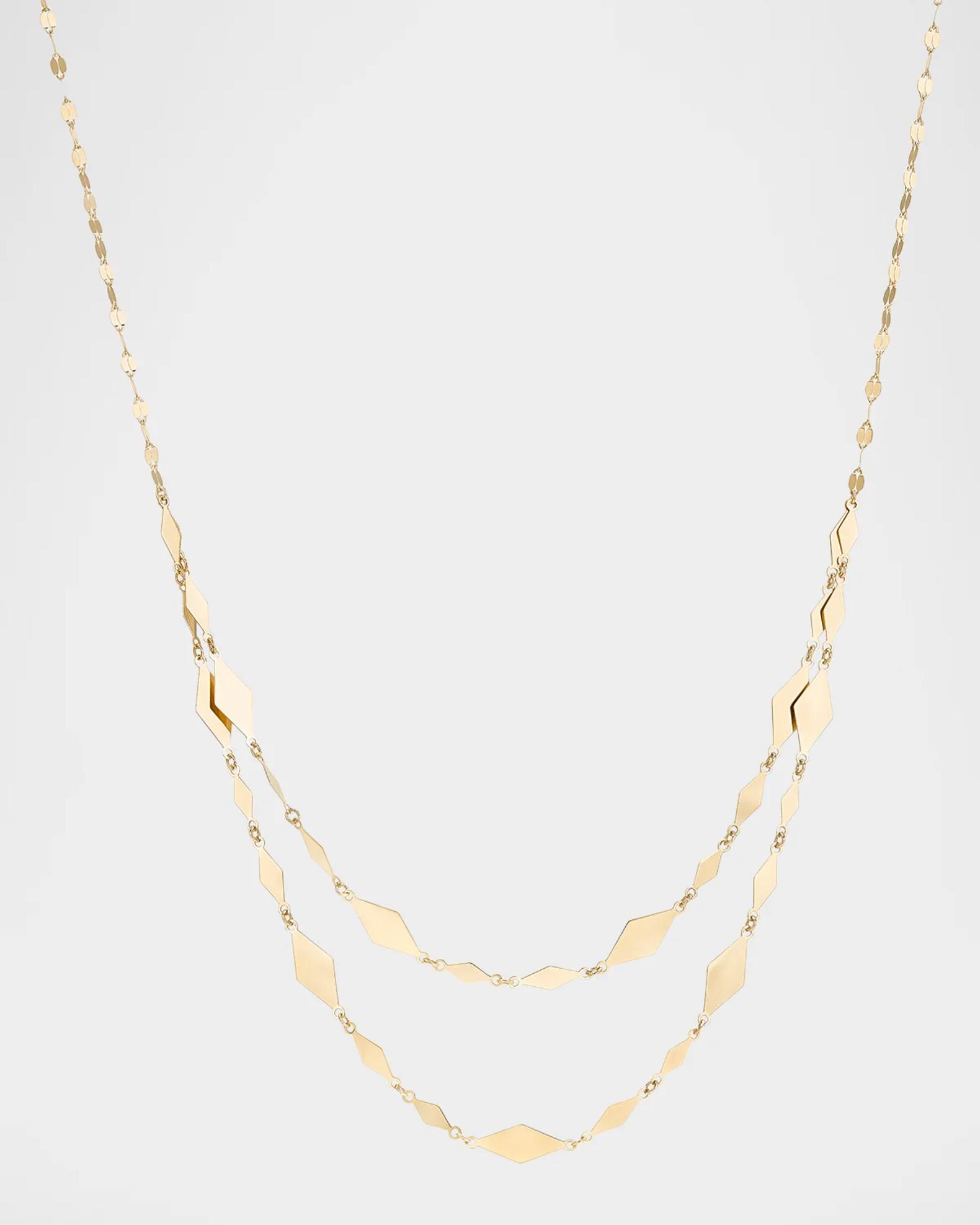 LANA 14K Double-Strand Geometric Chain Necklace | Neiman Marcus