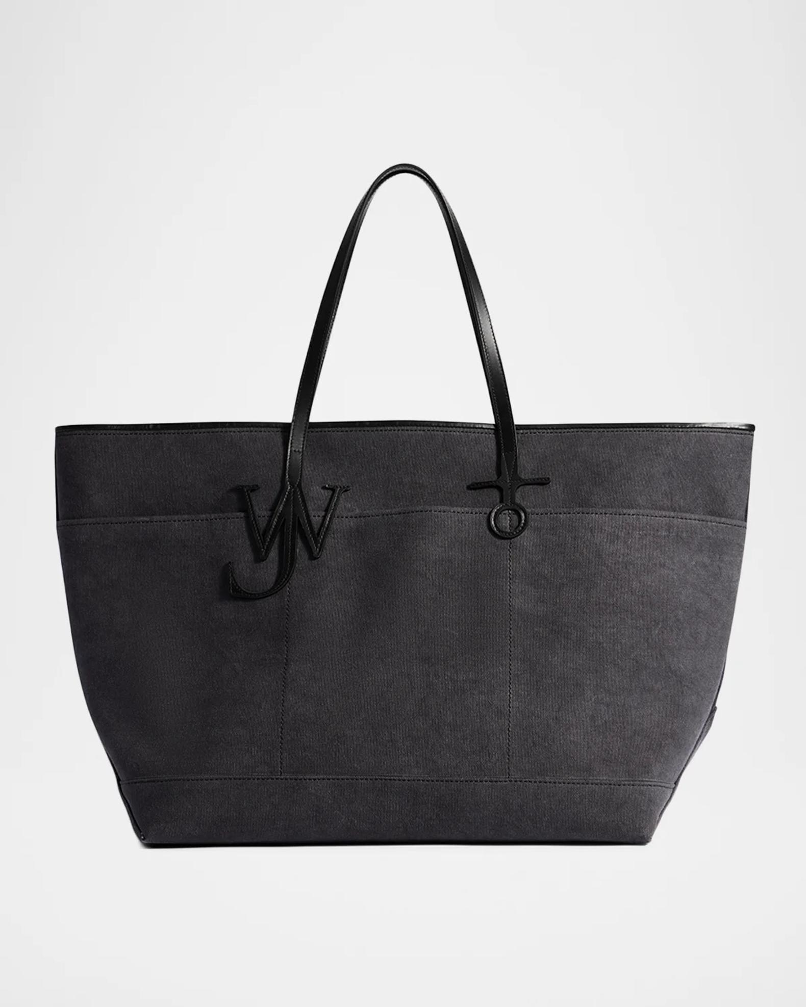 JW Anderson Men's Xl Anchor Canvas Leather-Trim Tote Bag | Neiman