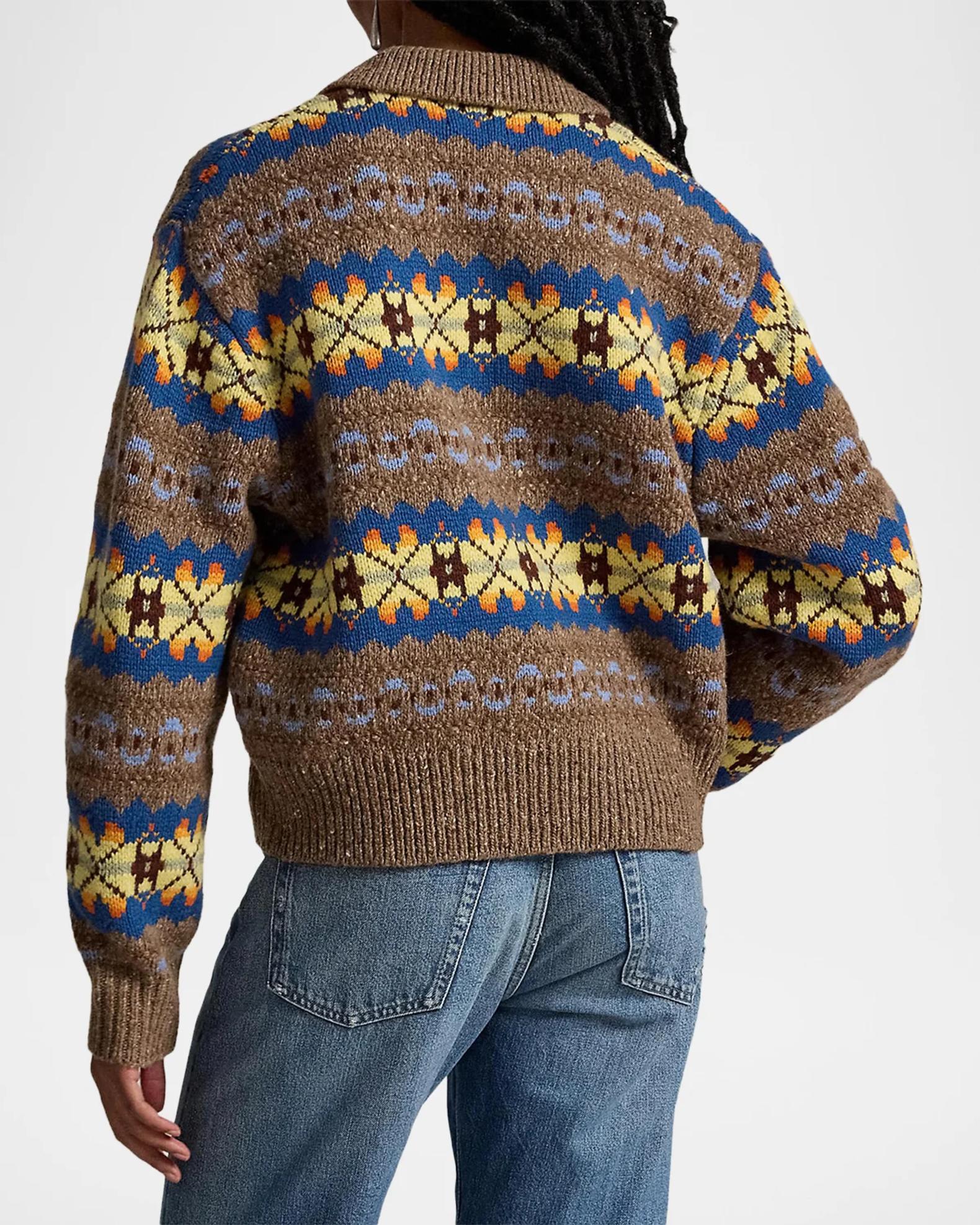 Polo Ralph Lauren Fair Isle Wool-Blend Polo-Collar Sweater