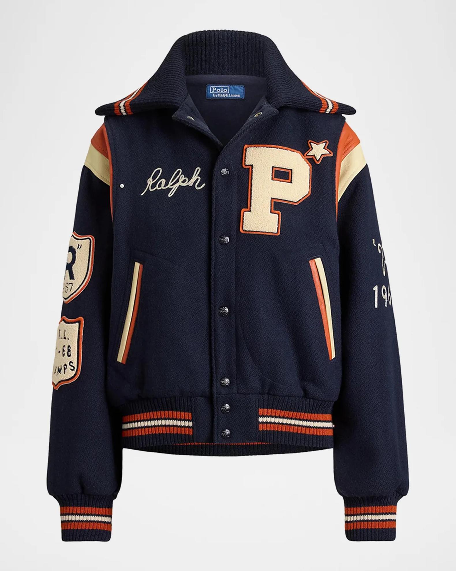 Polo Ralph Lauren Wool-Blend Letter Jacket | Neiman Marcus