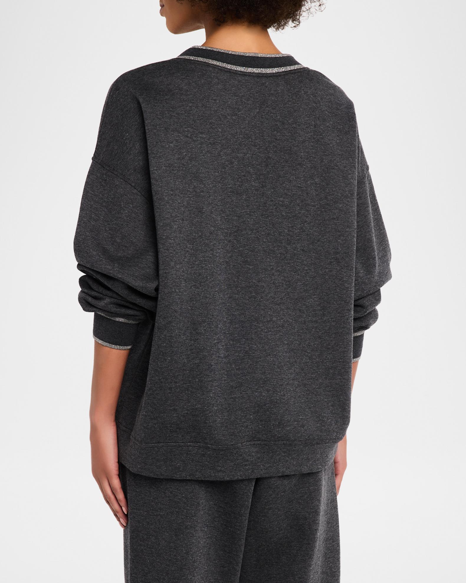 Brunello Cucinelli Cashmere-Cotton V-Neck Sweater | Neiman Marcus