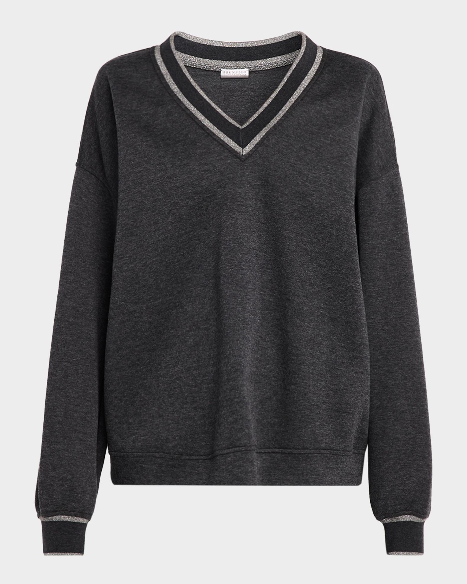 Brunello Cucinelli Cashmere-Cotton V-Neck Sweater | Neiman Marcus