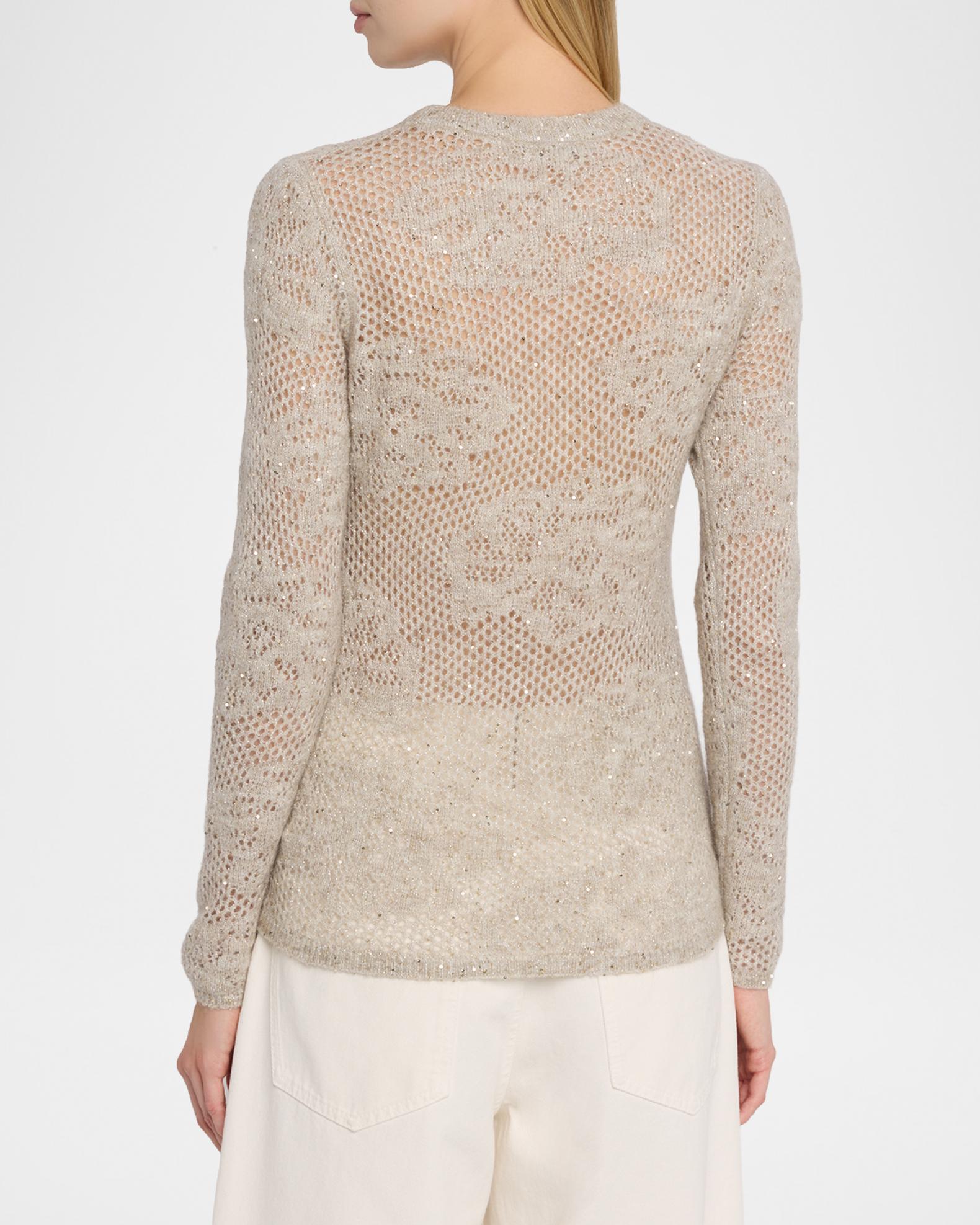 BRUNELLO CUCINELLI☆サマーニット☆売り切り価格‼️ Brunello Cucinelli Wool-Mohair Diamante Openwork Sweater | Neiman