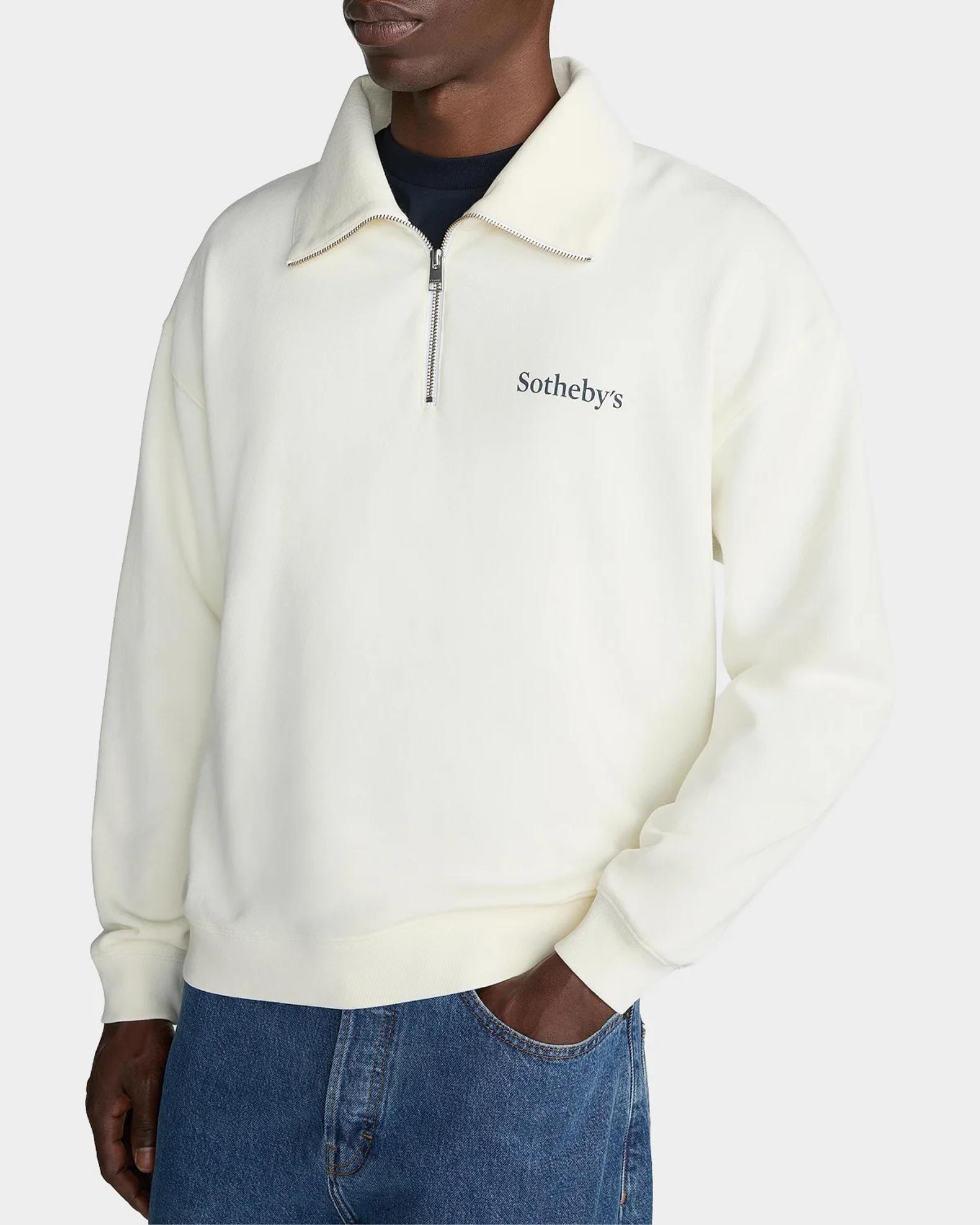 FRAME Men's FRAME x Sotheby's Cotton Quarter-Zip Sweatshirt