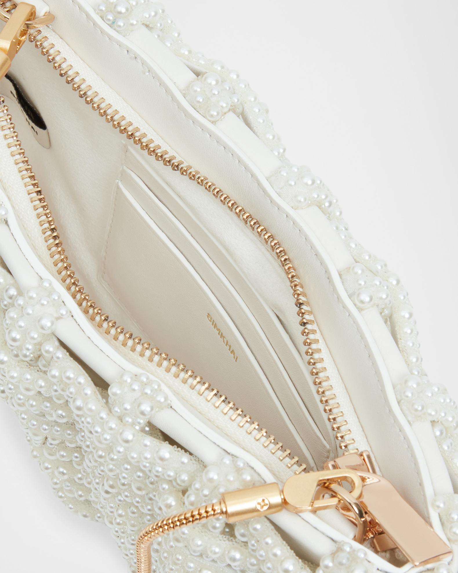 SIMKHAI Morgan Pearlescent-Woven Clutch | Neiman Marcus