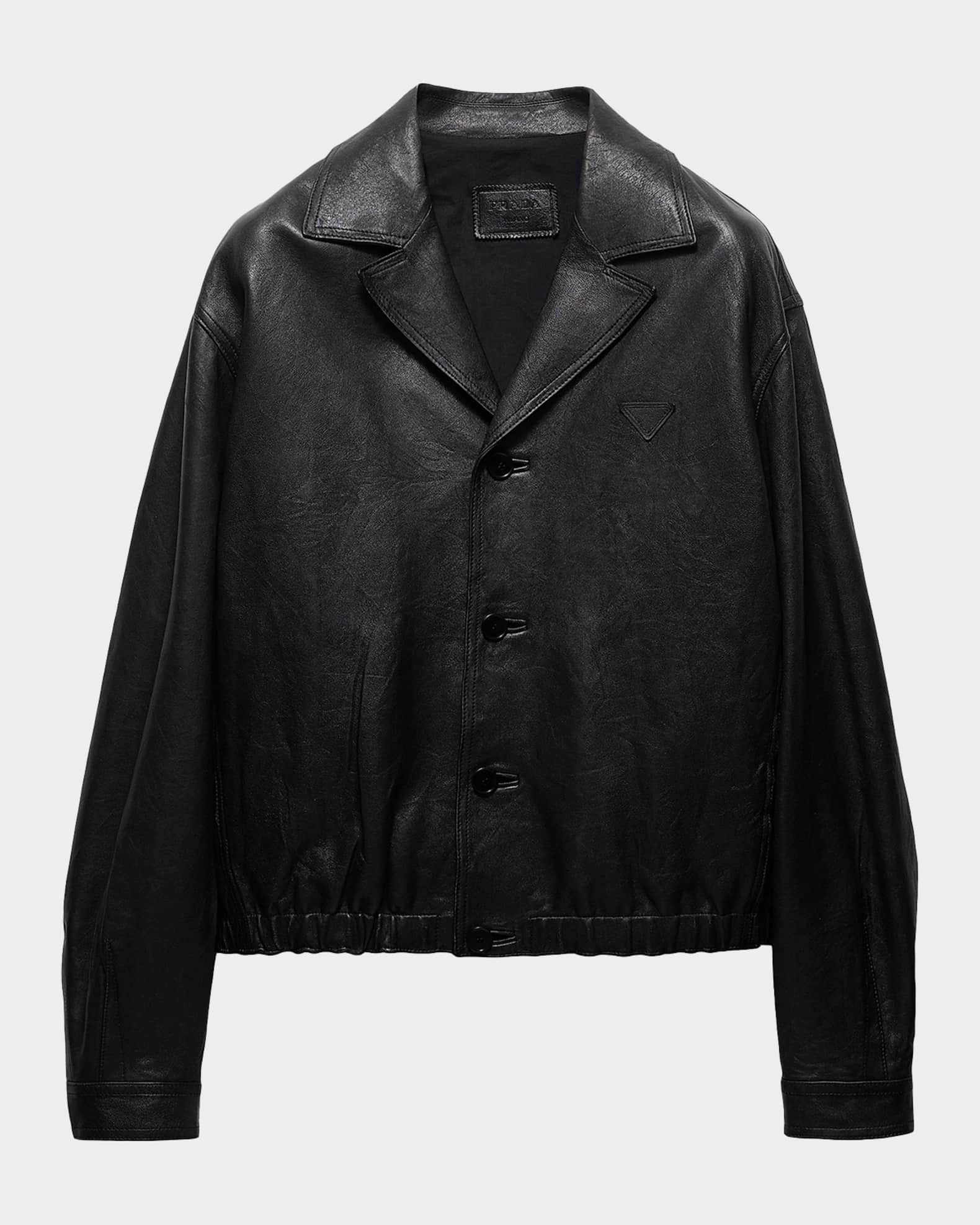 Prada Men's Nappa Leather Jacket | Neiman Marcus