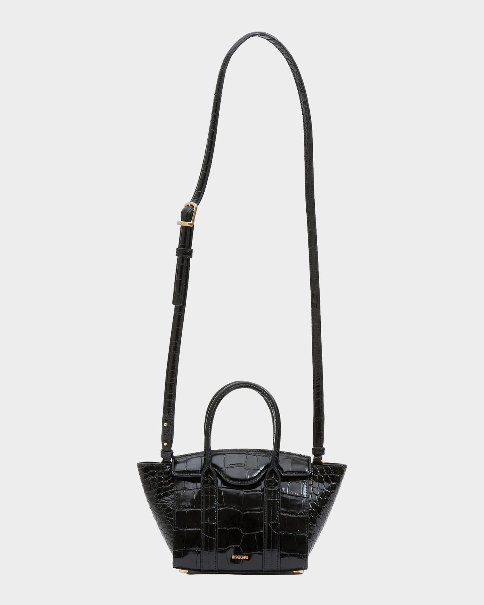 SIMKHAI Nicola Mini Croc-Embossed Leather Tote Bag | Neiman Marcus