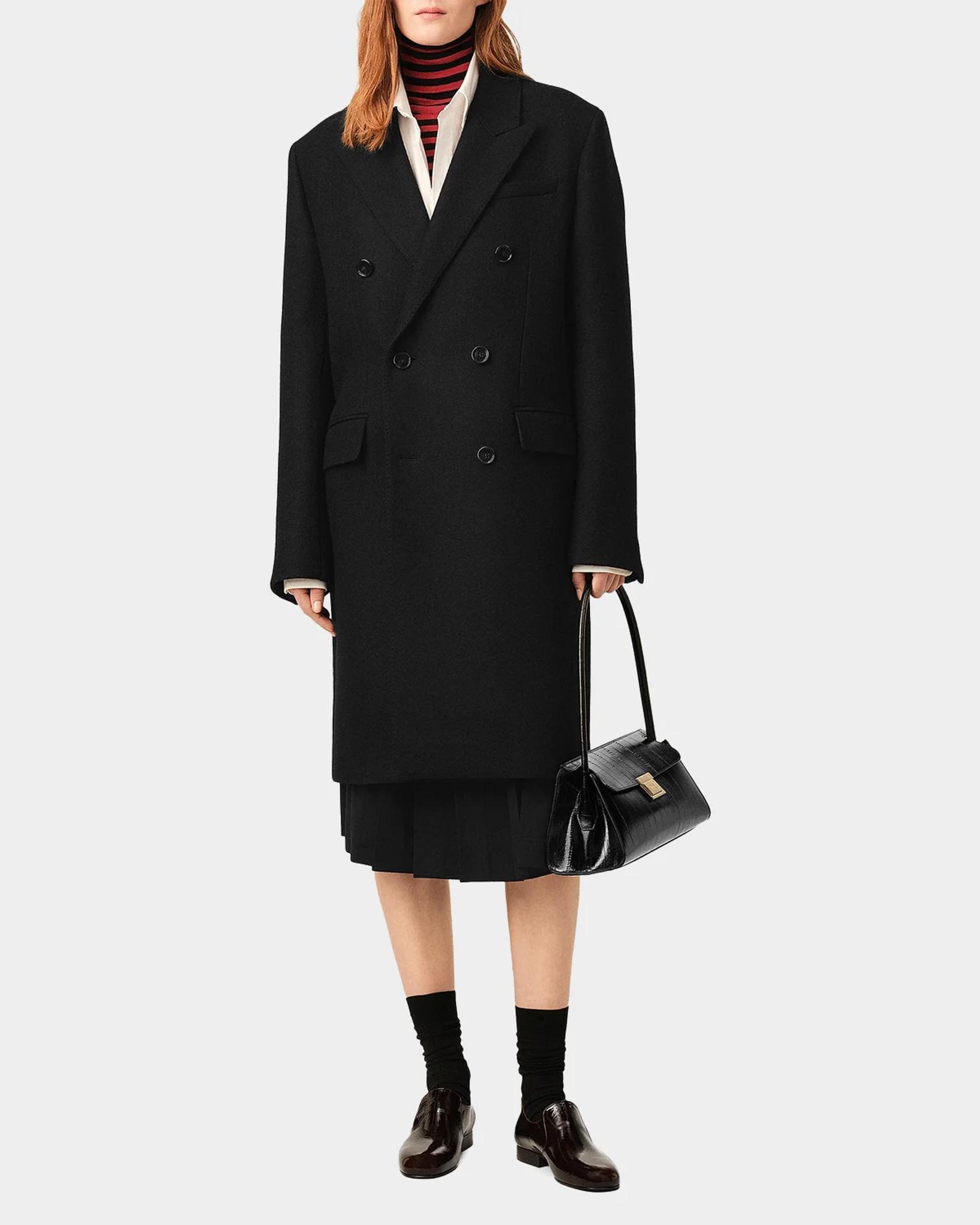 Ami Paris Shawl Collar Wool Double-Breasted Coat | Neiman Marcus