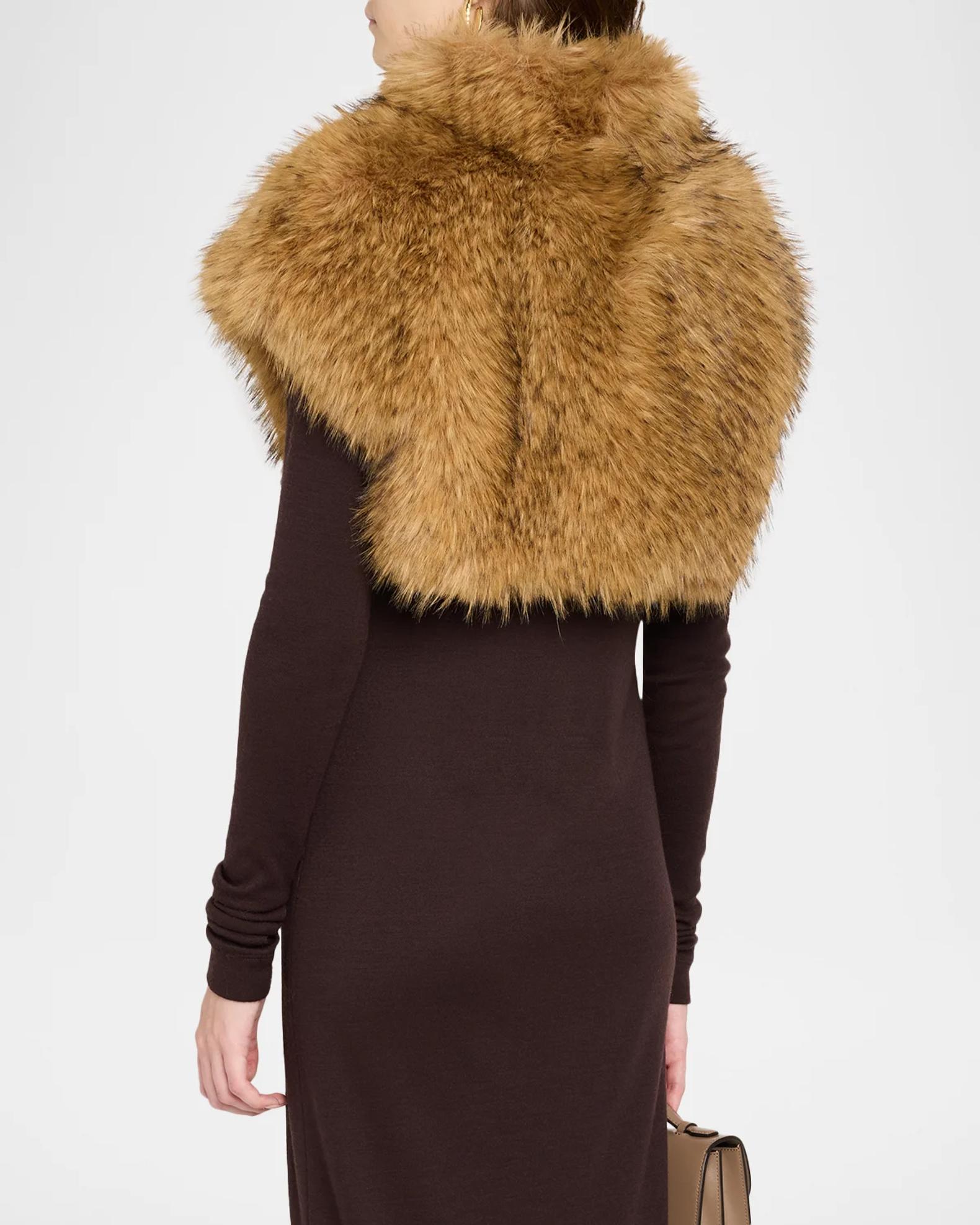 (値下げ)misha&puff fox ロンギース Theia Misha Turtleneck Faux Fox Fur Bolero | Neiman Marcus