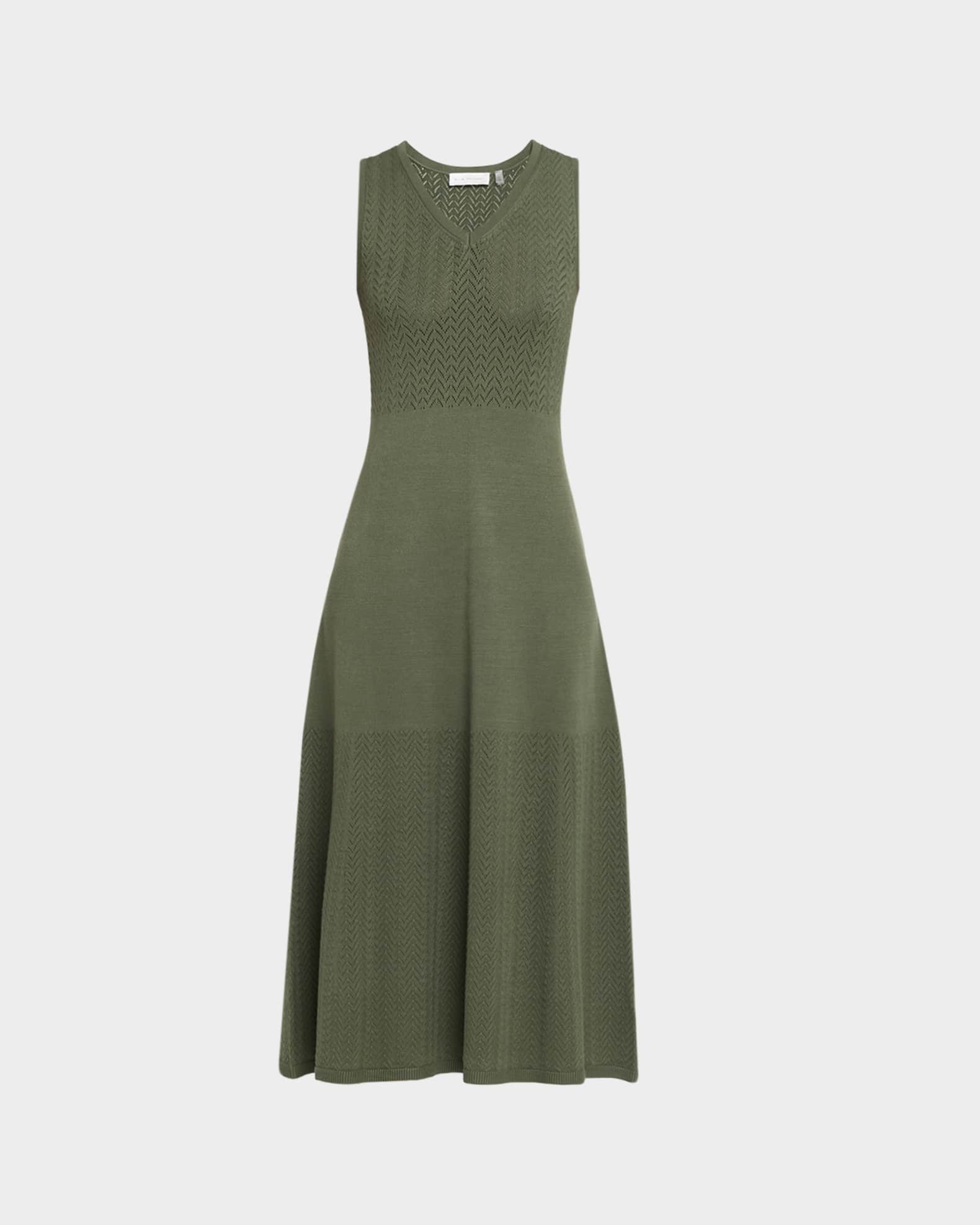 elena knit dress Elie Tahari Women's The Elena Sweater Dress - Green - Size XL