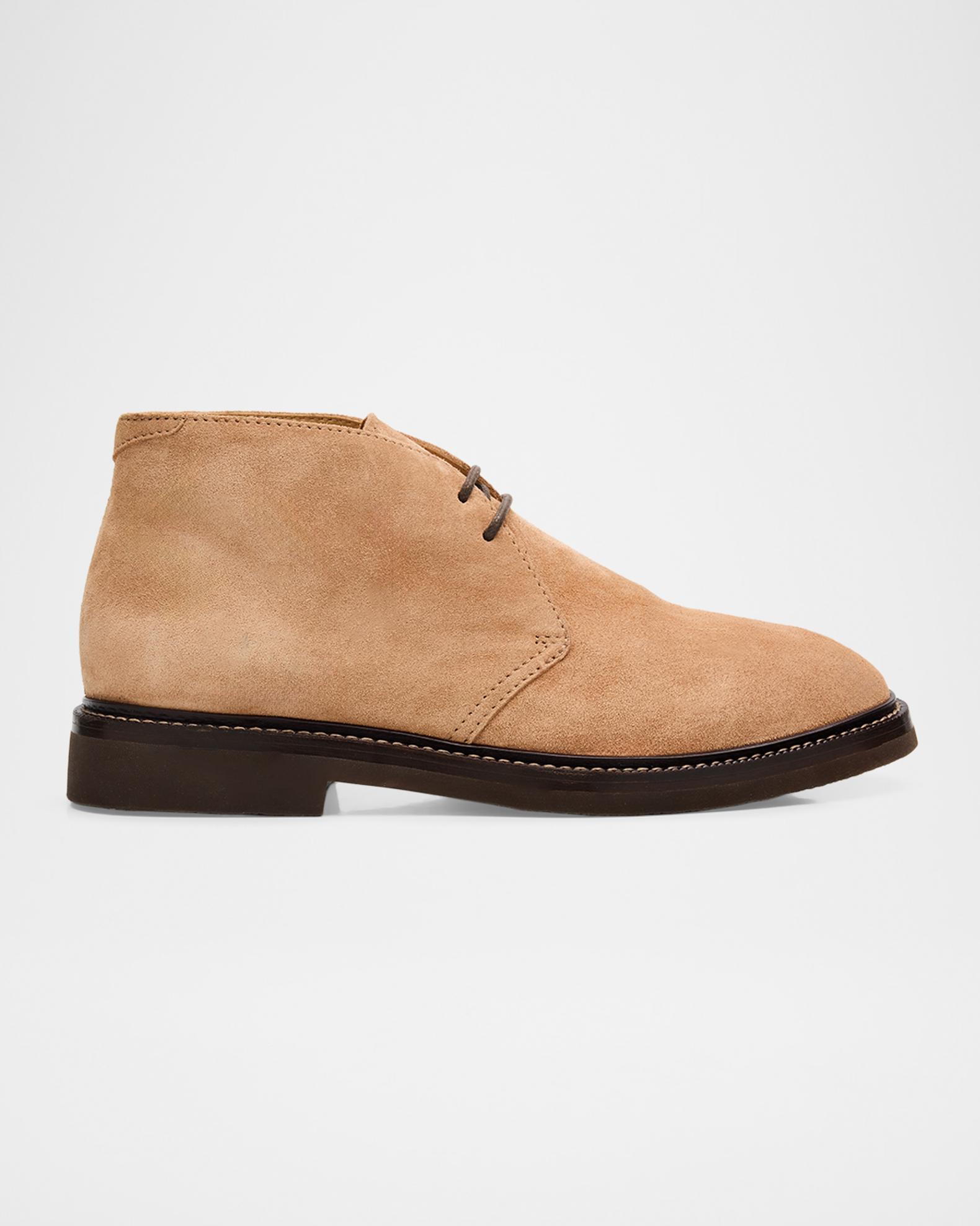 Brunello Cucinelli Men's Suede Chukka Boots | Neiman Marcus