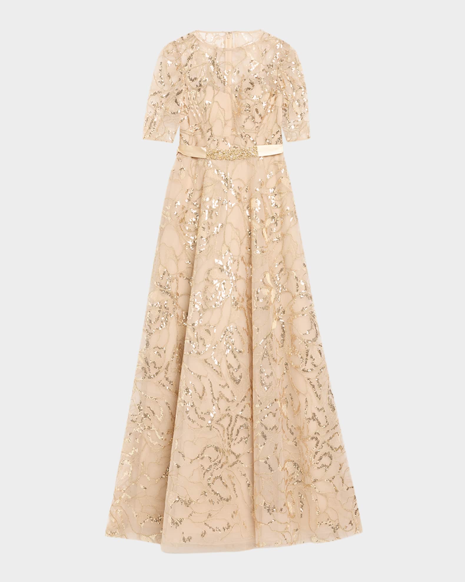 rickie freeman for teri jon floral embroidered tulle midi dress Teri Jon Embroidered Tulle High Low Tea Length Dress Size 12