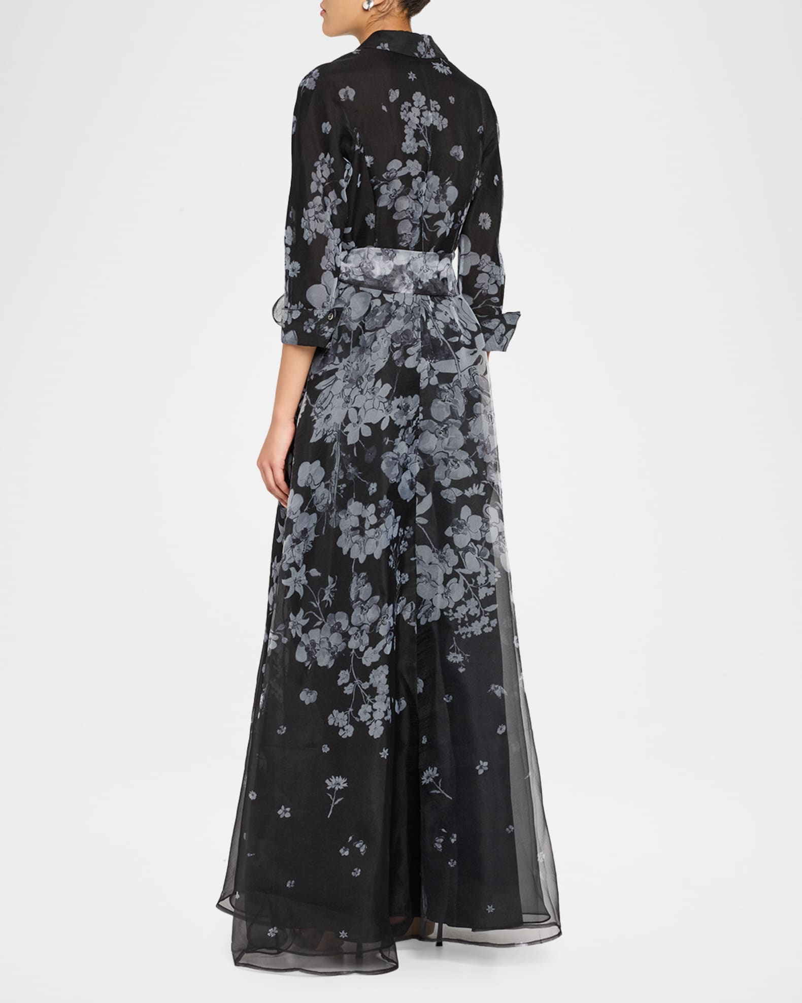 organza tie-waist maxi dress Shiny Blue Organza Dress - Tiered Maxi Dress - Tie-Strap Dress